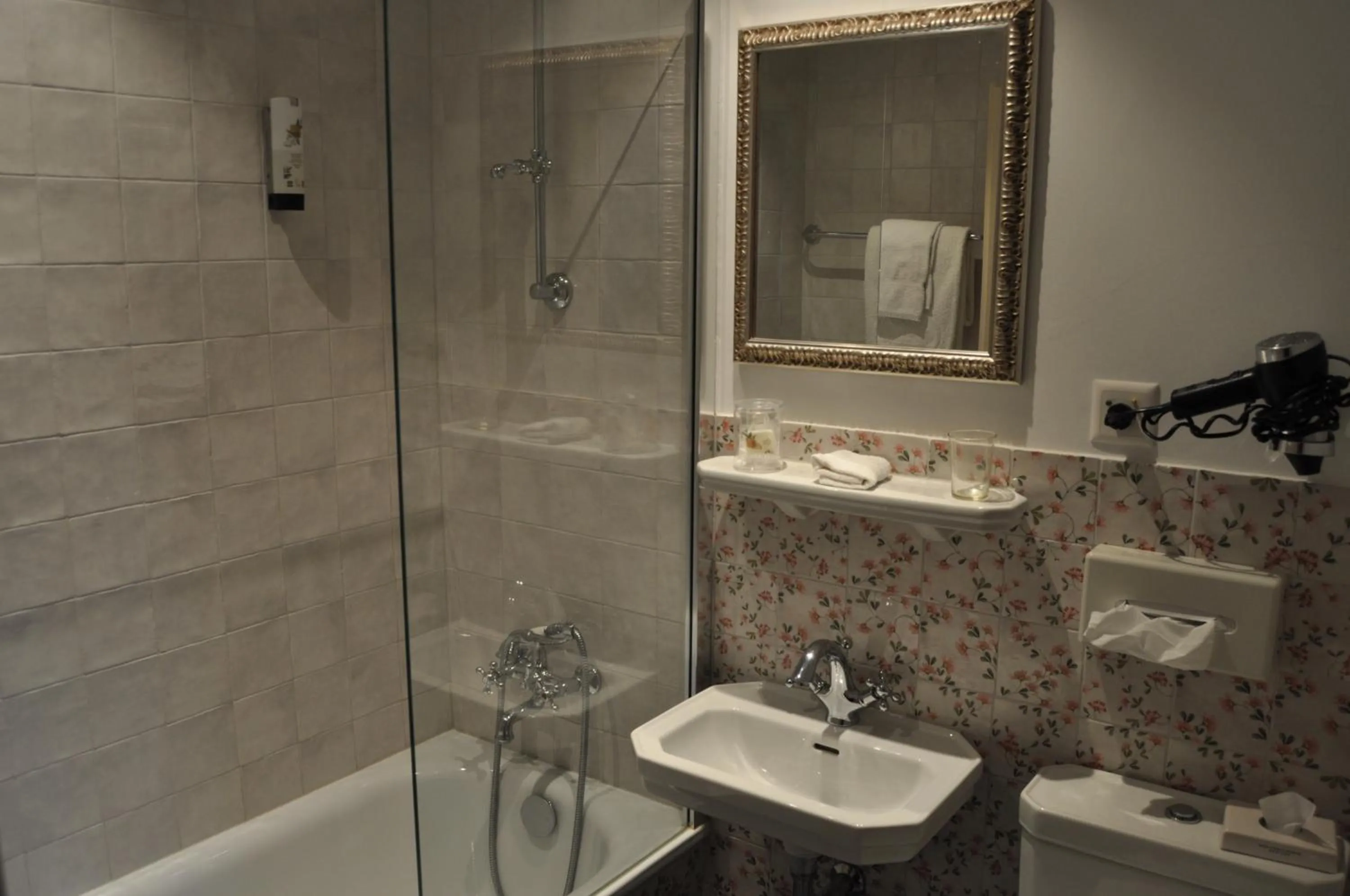 Shower in Swiss Historic Hotel Masson