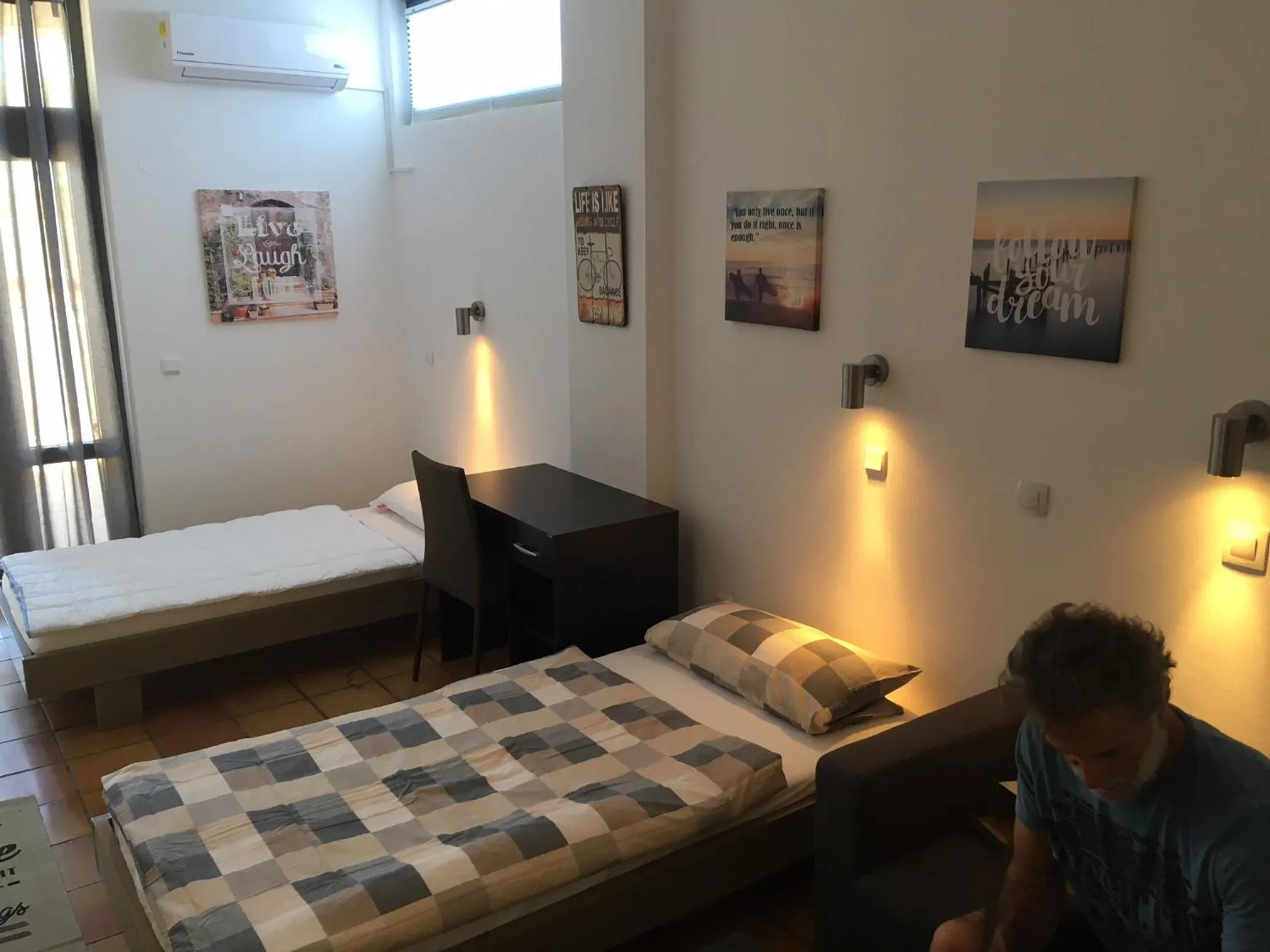 Bed in Anissaras Beach Appartement