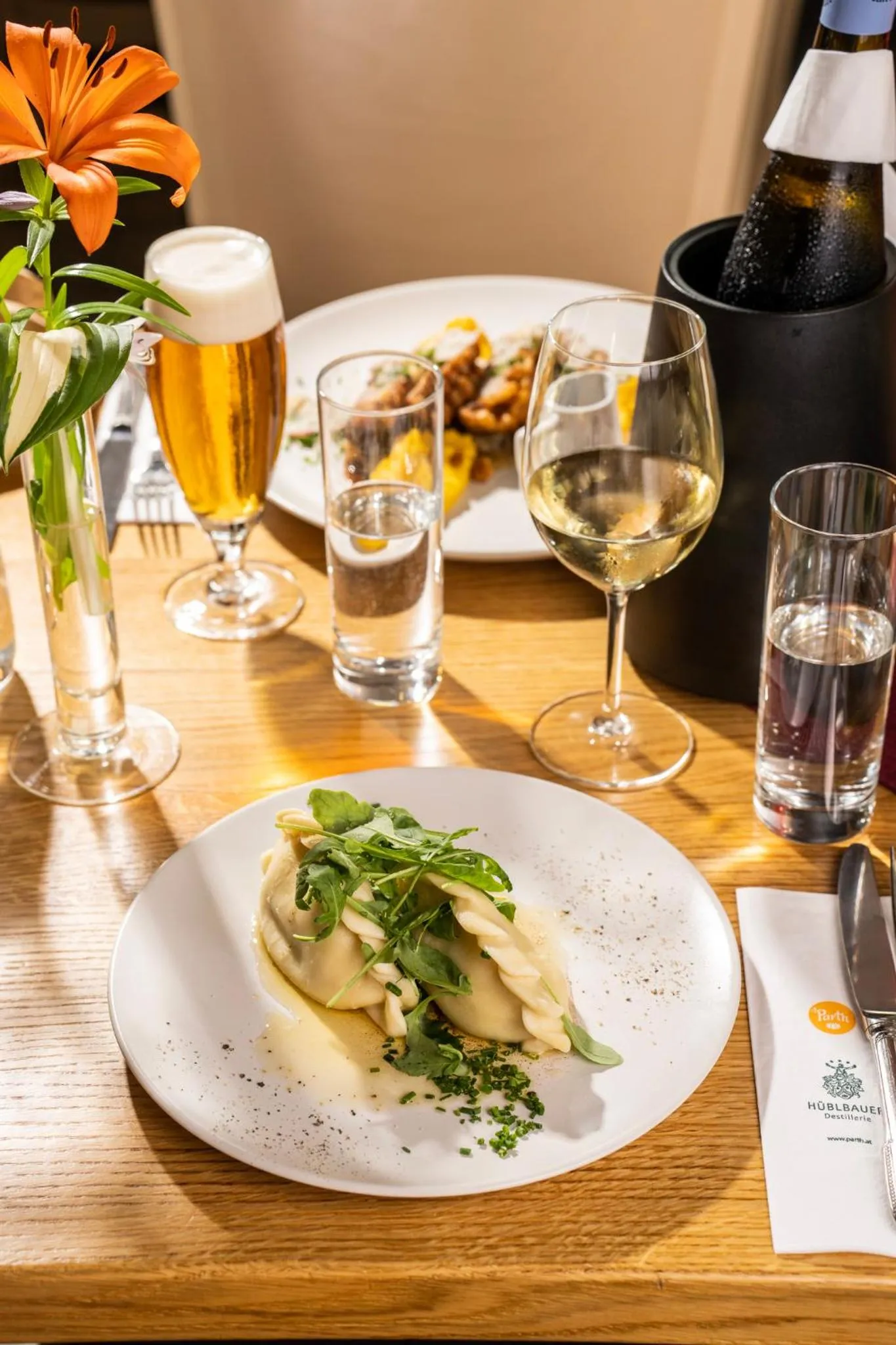 Food and drinks in Wellness Landhaus Parth