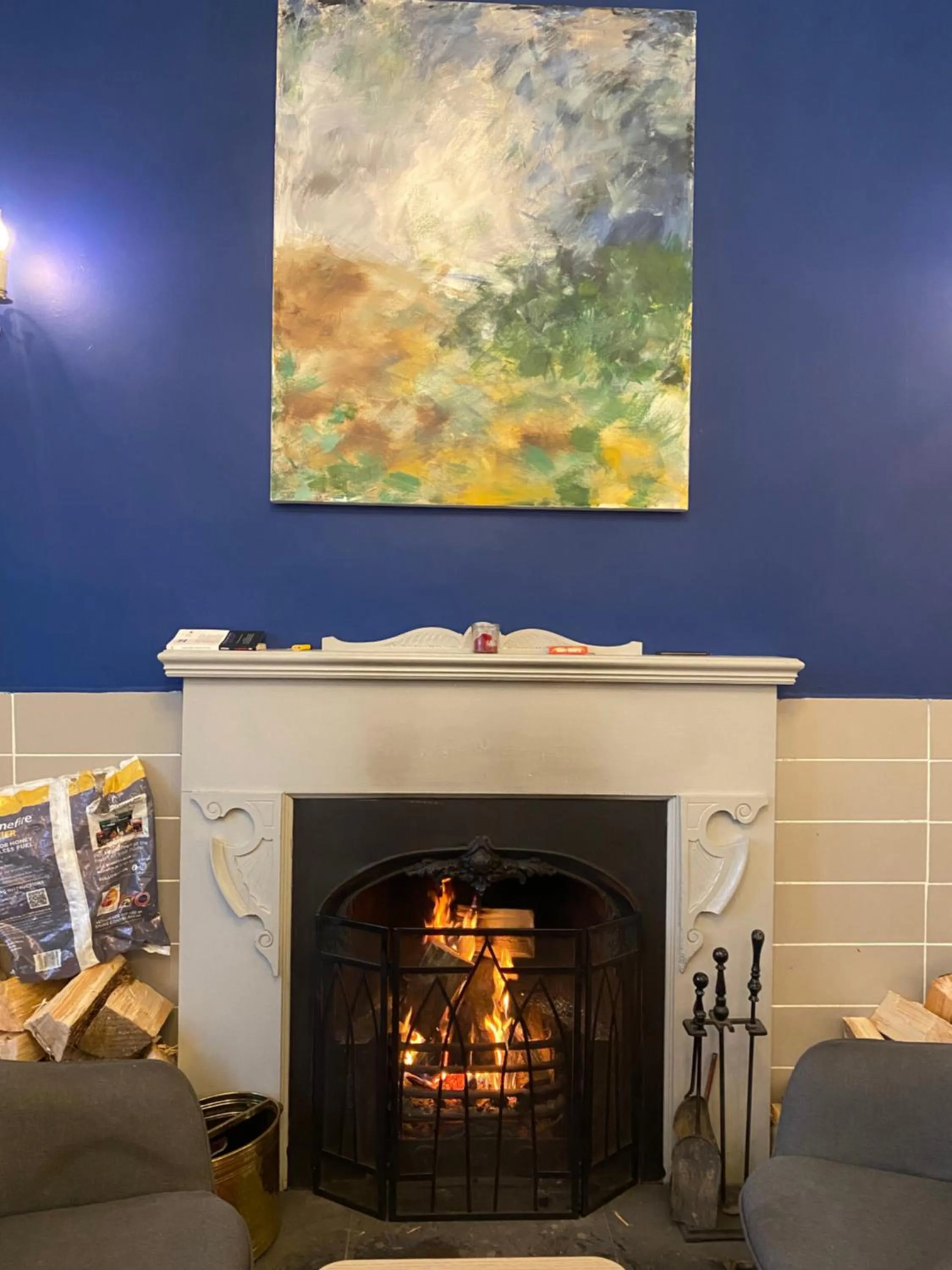 fireplace in Hotel Square