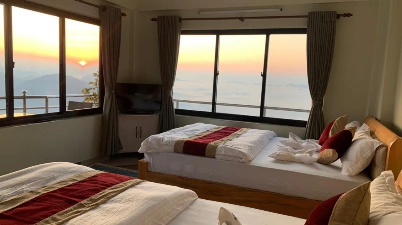 Bed in Hotel Pristine Himalaya