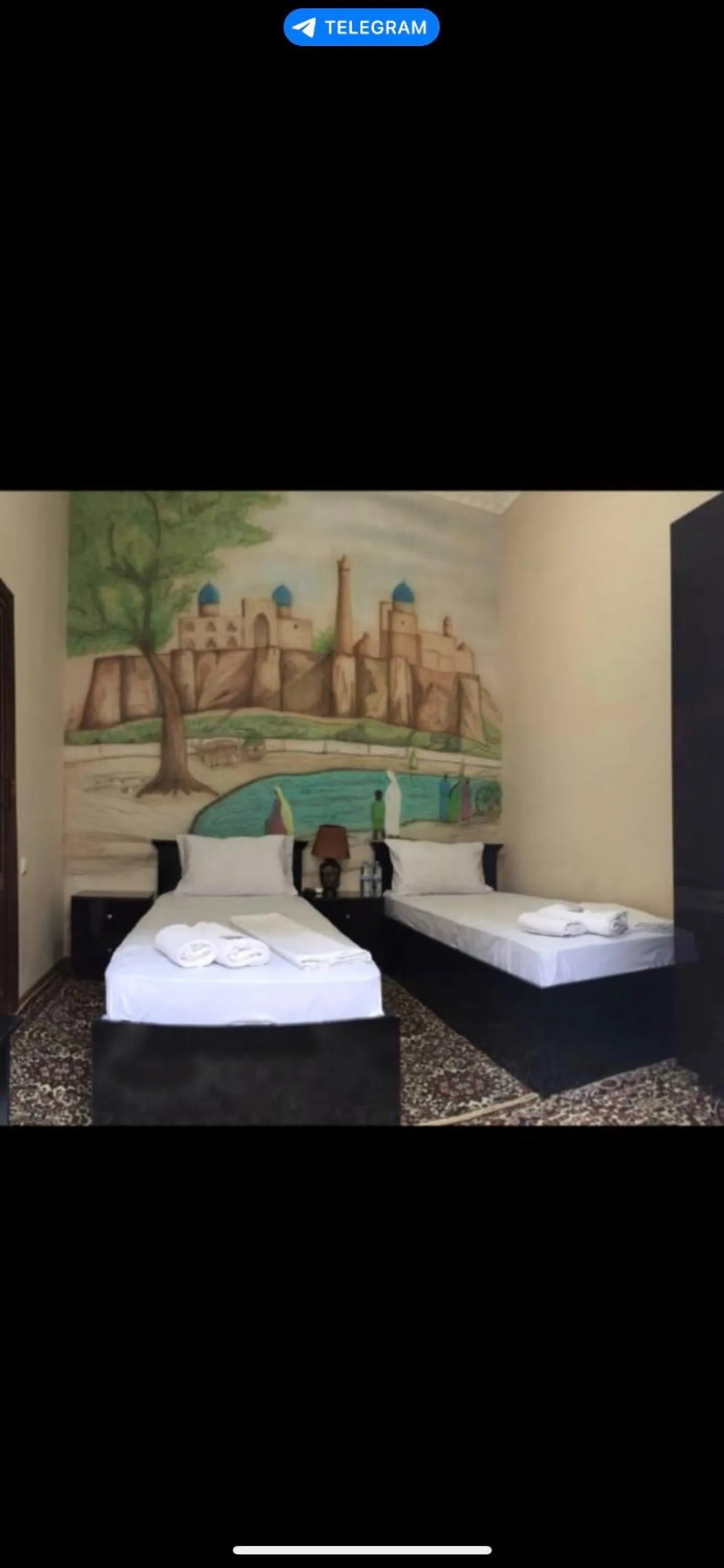 Bed in Habibi Bukhara