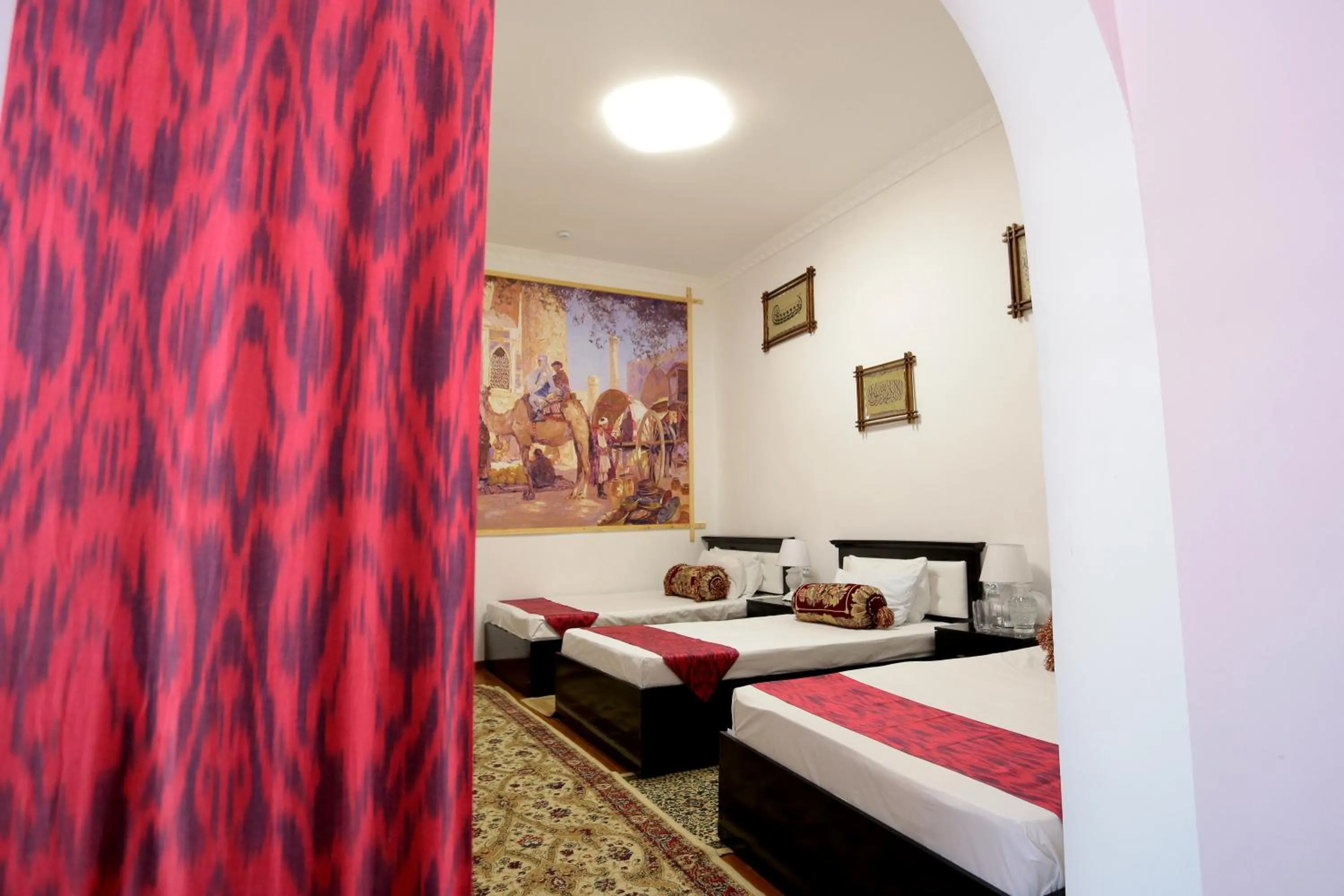 Property building, Bed in Habibi Bukhara