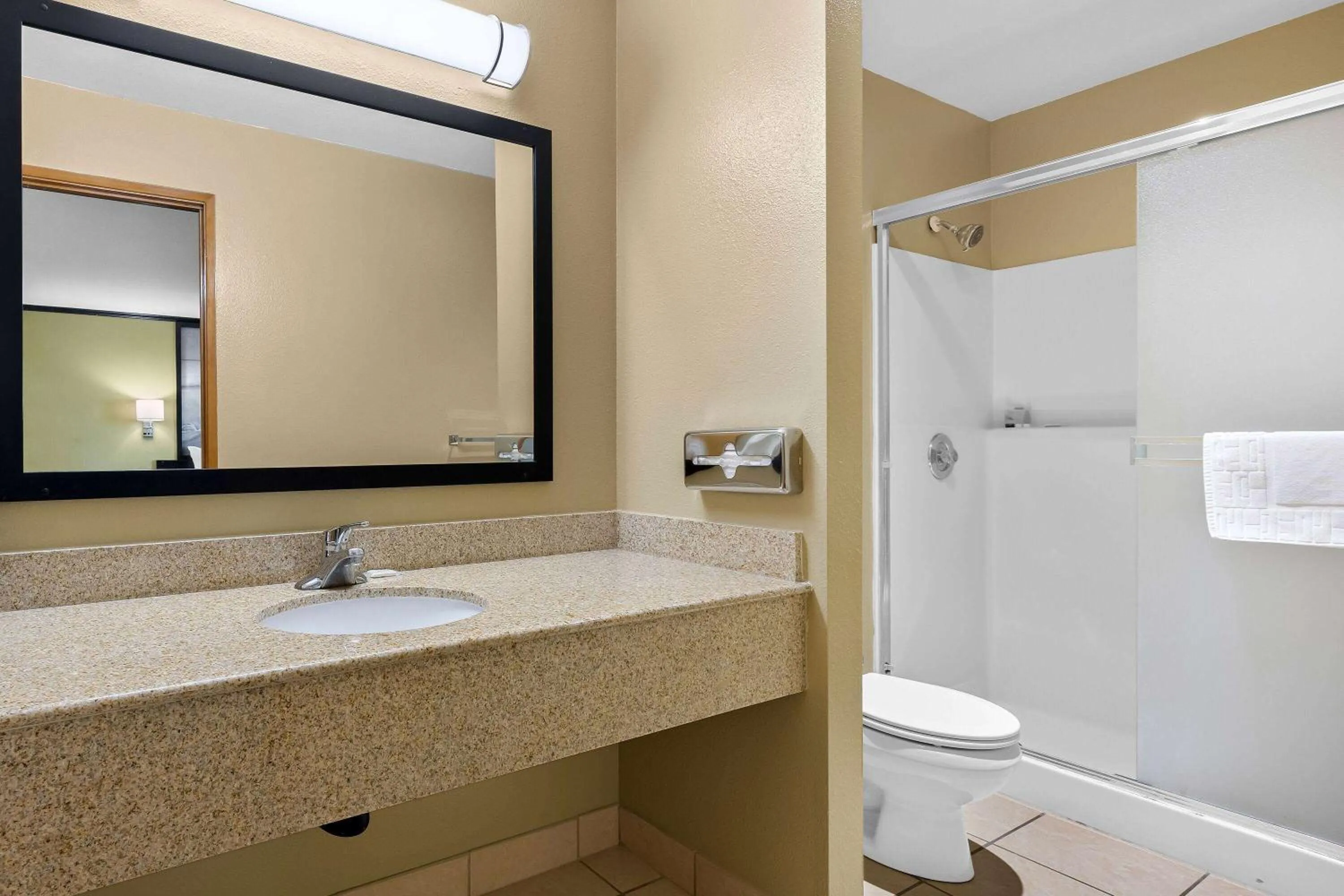Bathroom in Super 8 by Wyndham Crescent City