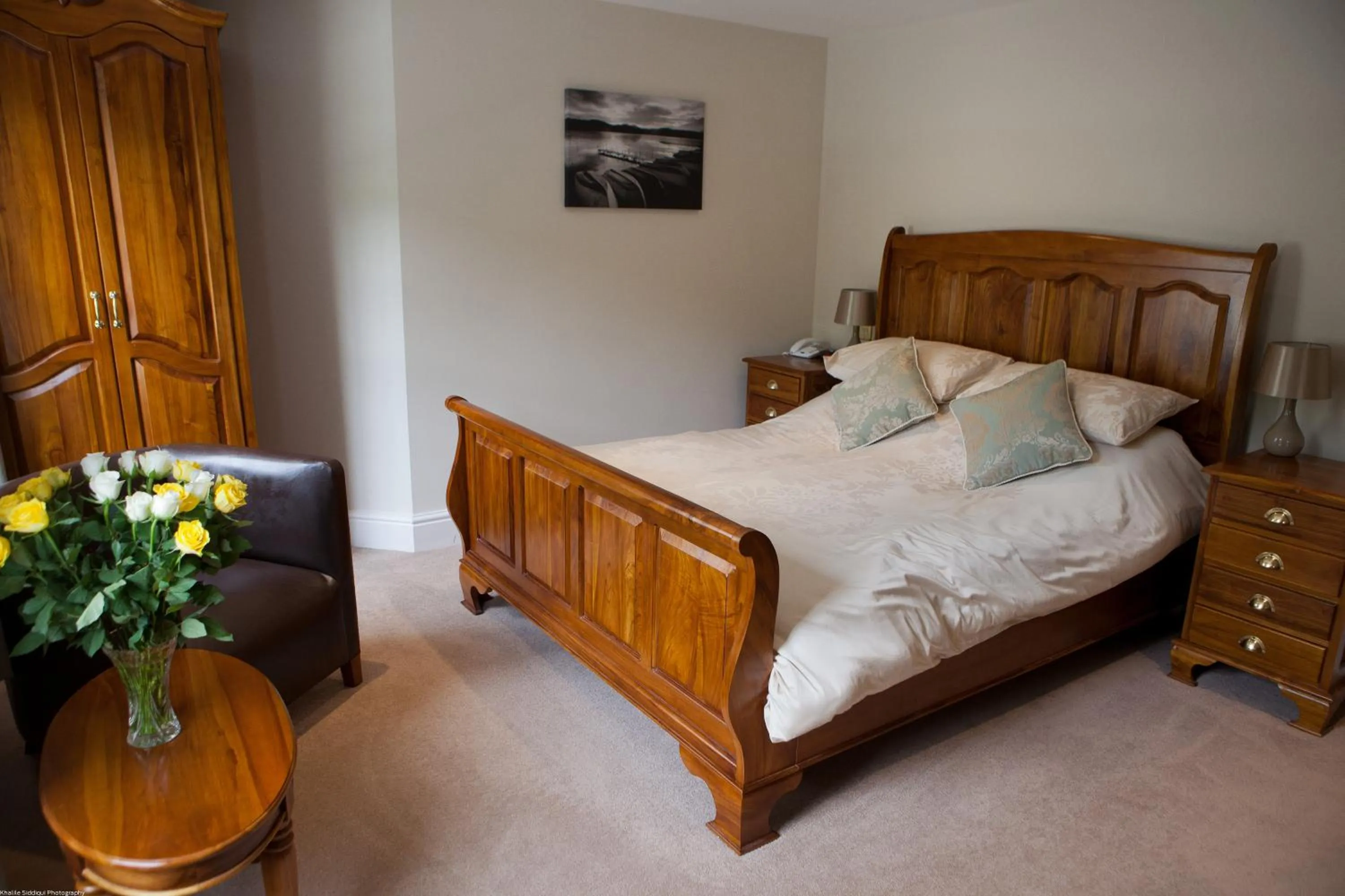 Bed in Rose in Vale Country House Hotel