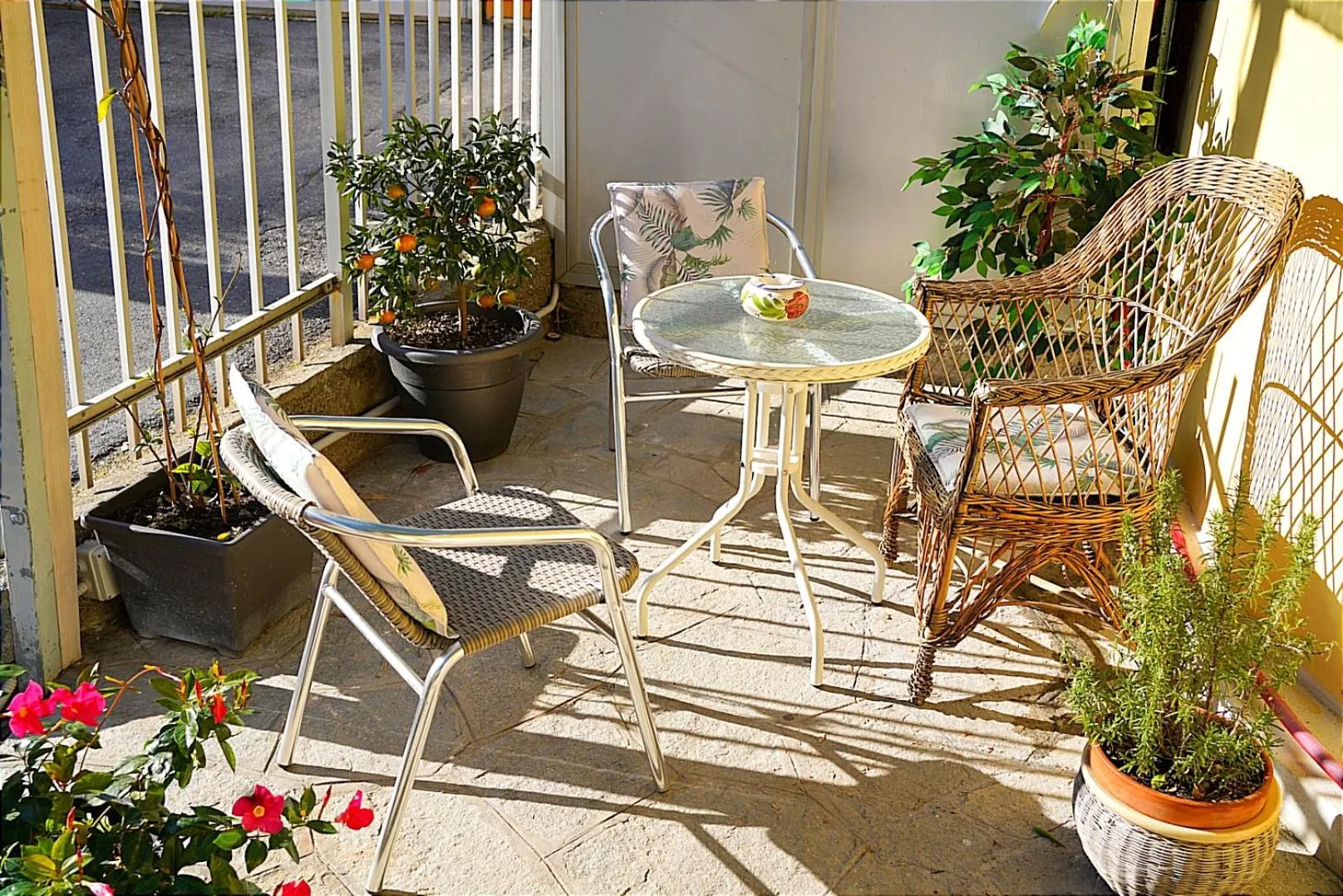 Patio in Bed & Breakfast My Home - Alassio