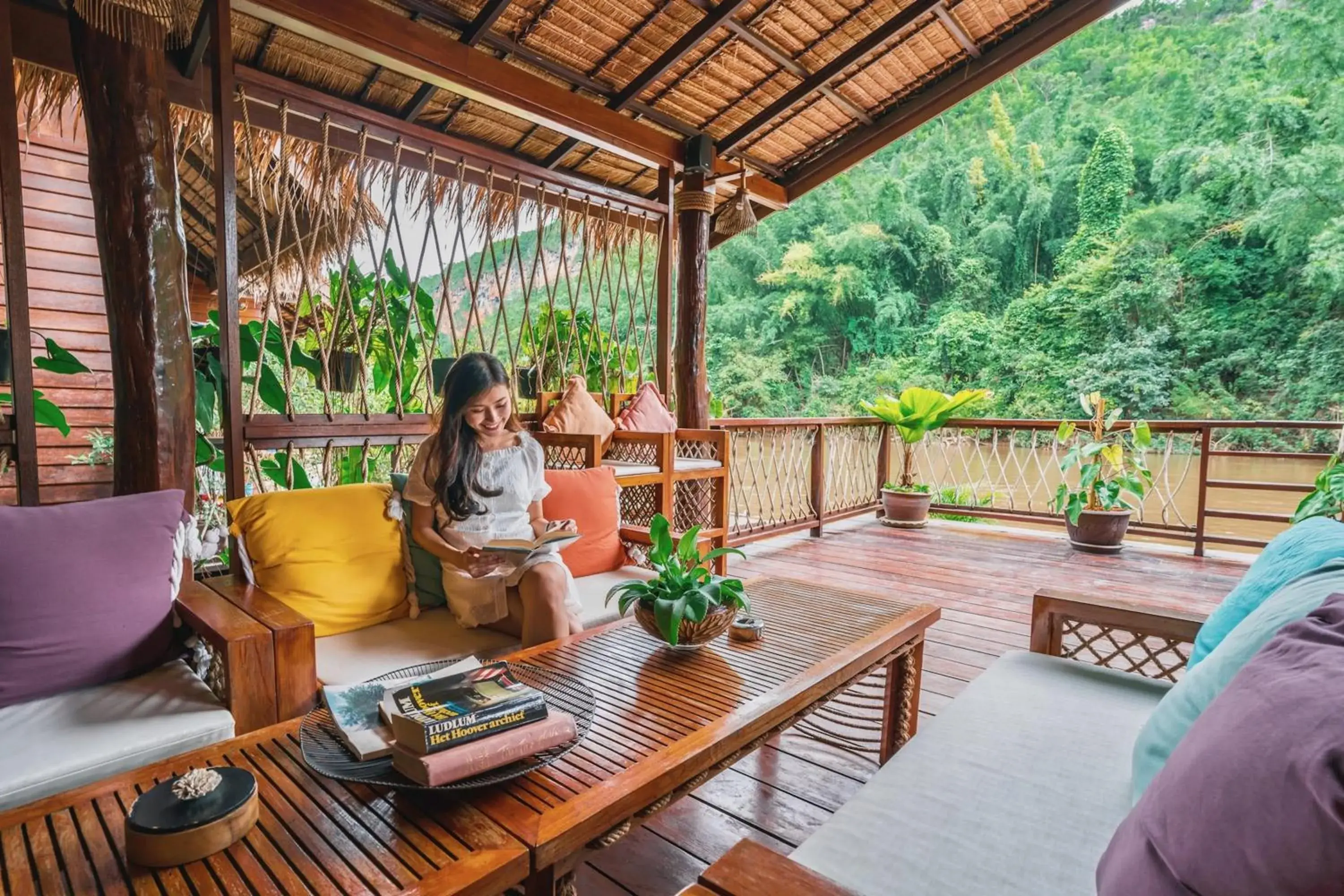 Lobby or reception in The Float House River Kwai Lobby or reception in The Float House River Kwai