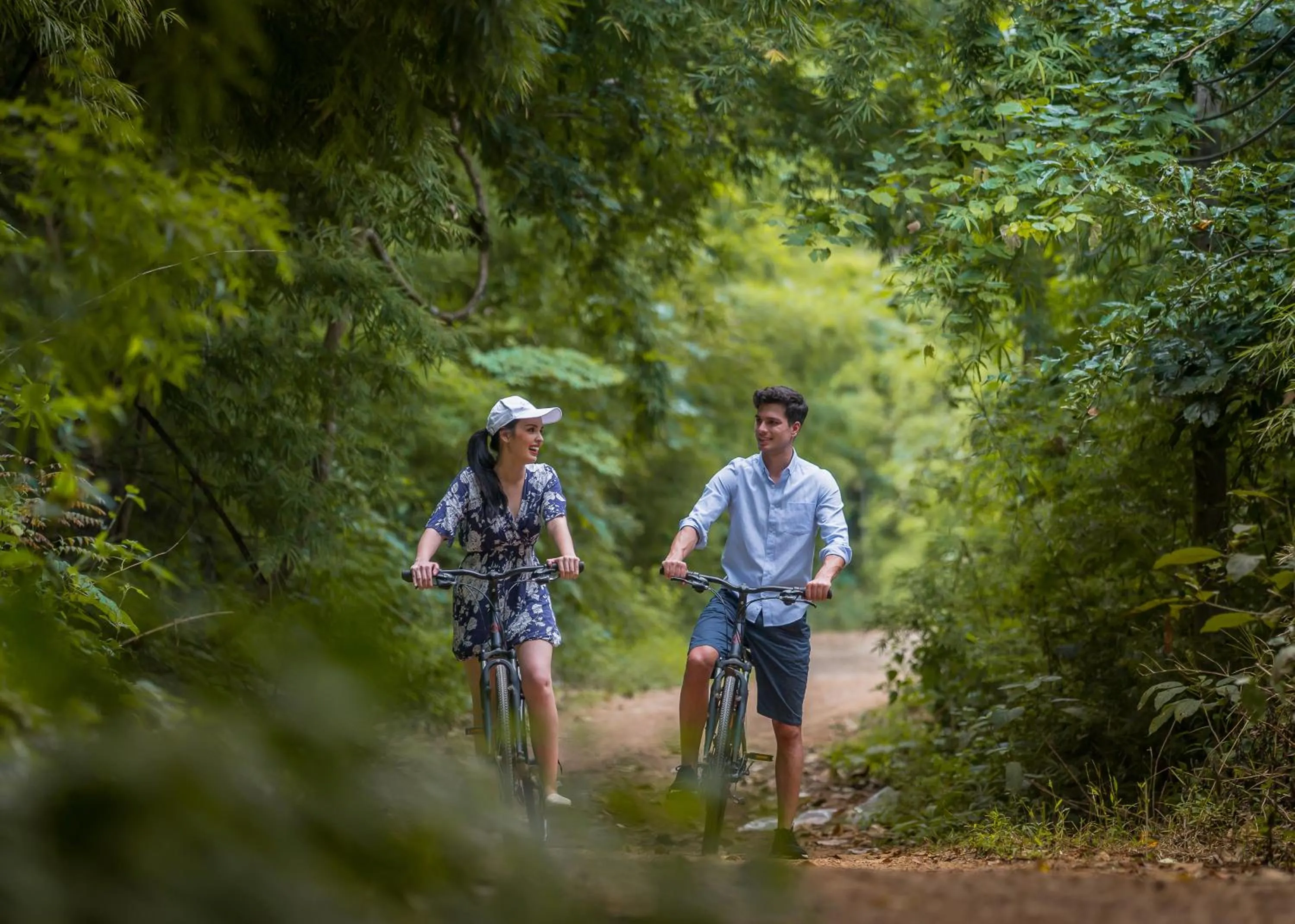 Cycling in The Float House River Kwai