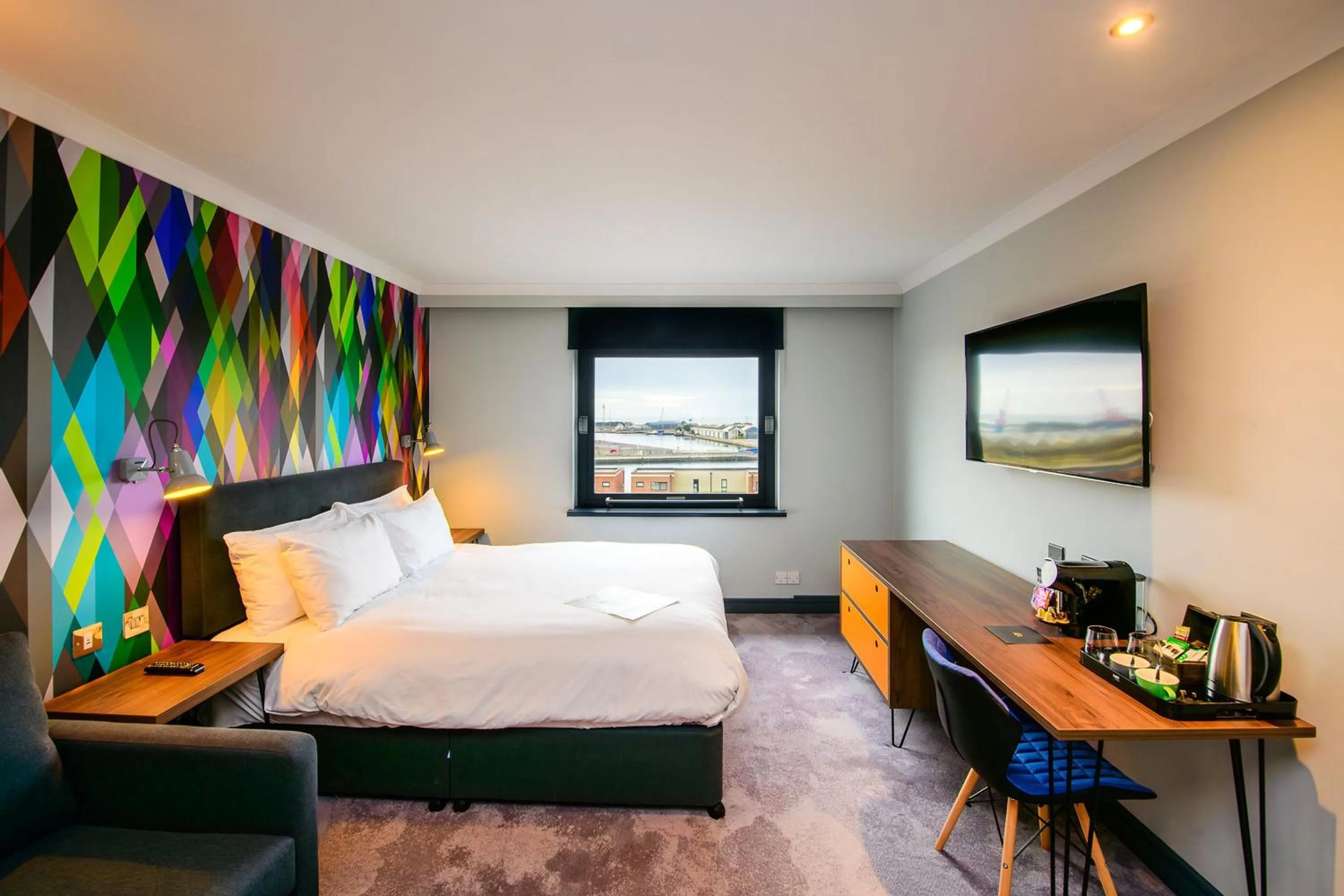 Bedroom, Bed in Village Hotel Swansea