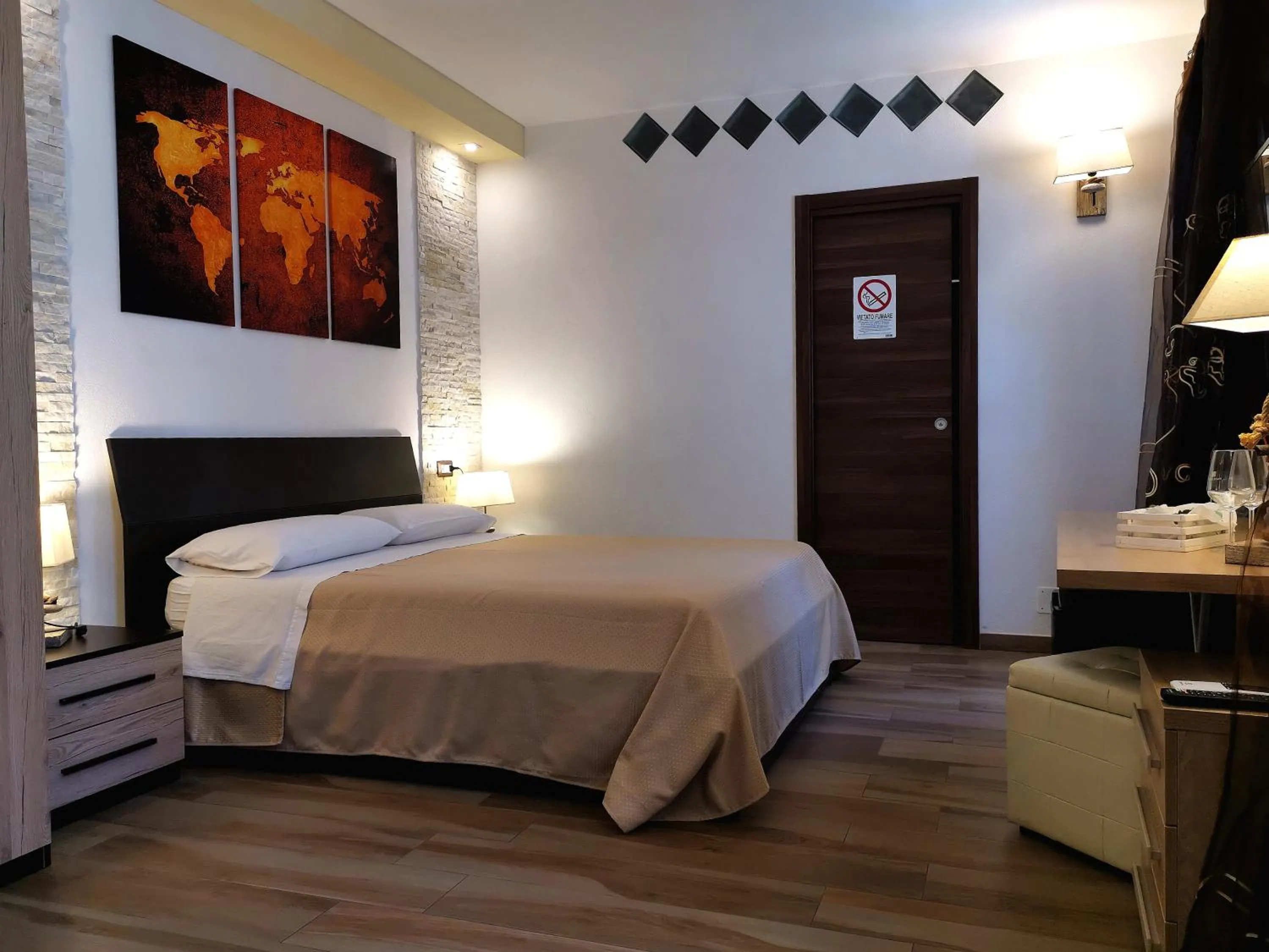 Bed in Sunset Bed and Breakfast