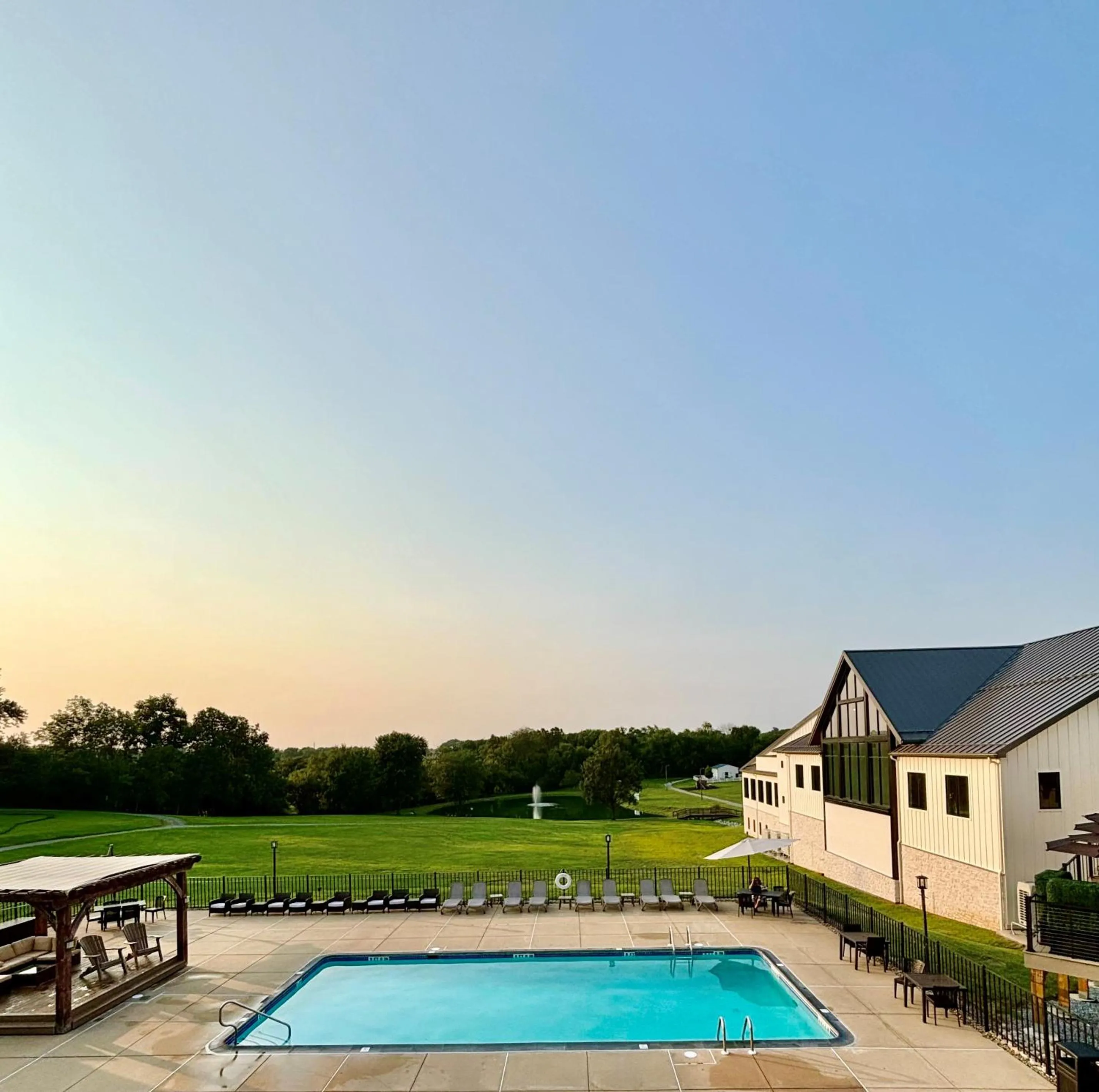 Pool view in Hershey Farm Resort