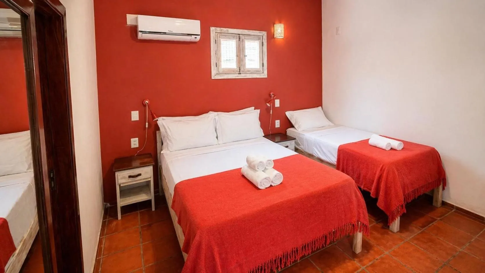 Bed in Pousada Atlantis
