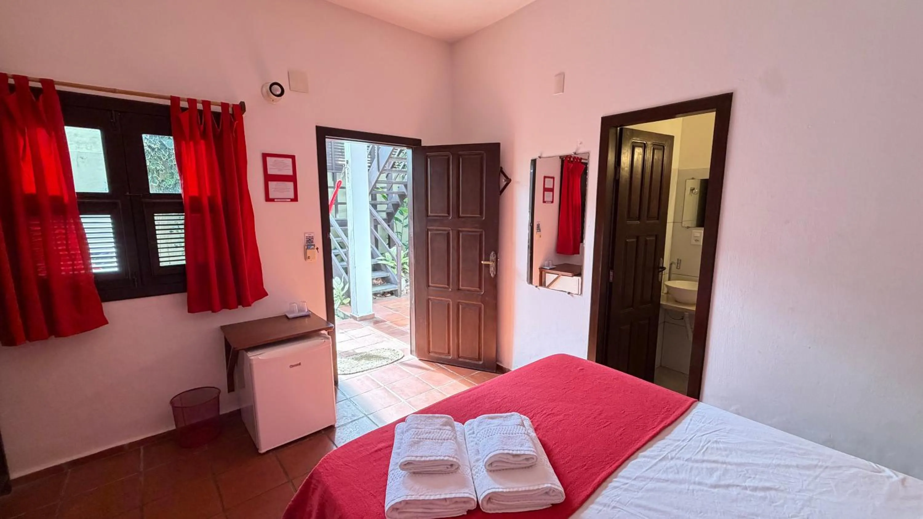 Bed in Pousada Atlantis