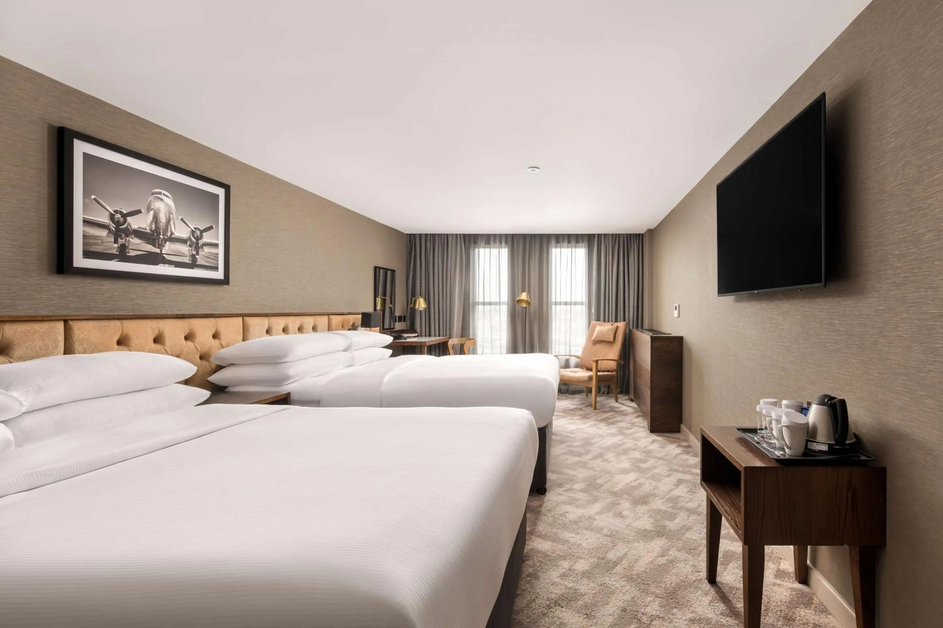 Bed in DoubleTree by Hilton Hotel Newcastle International Airport