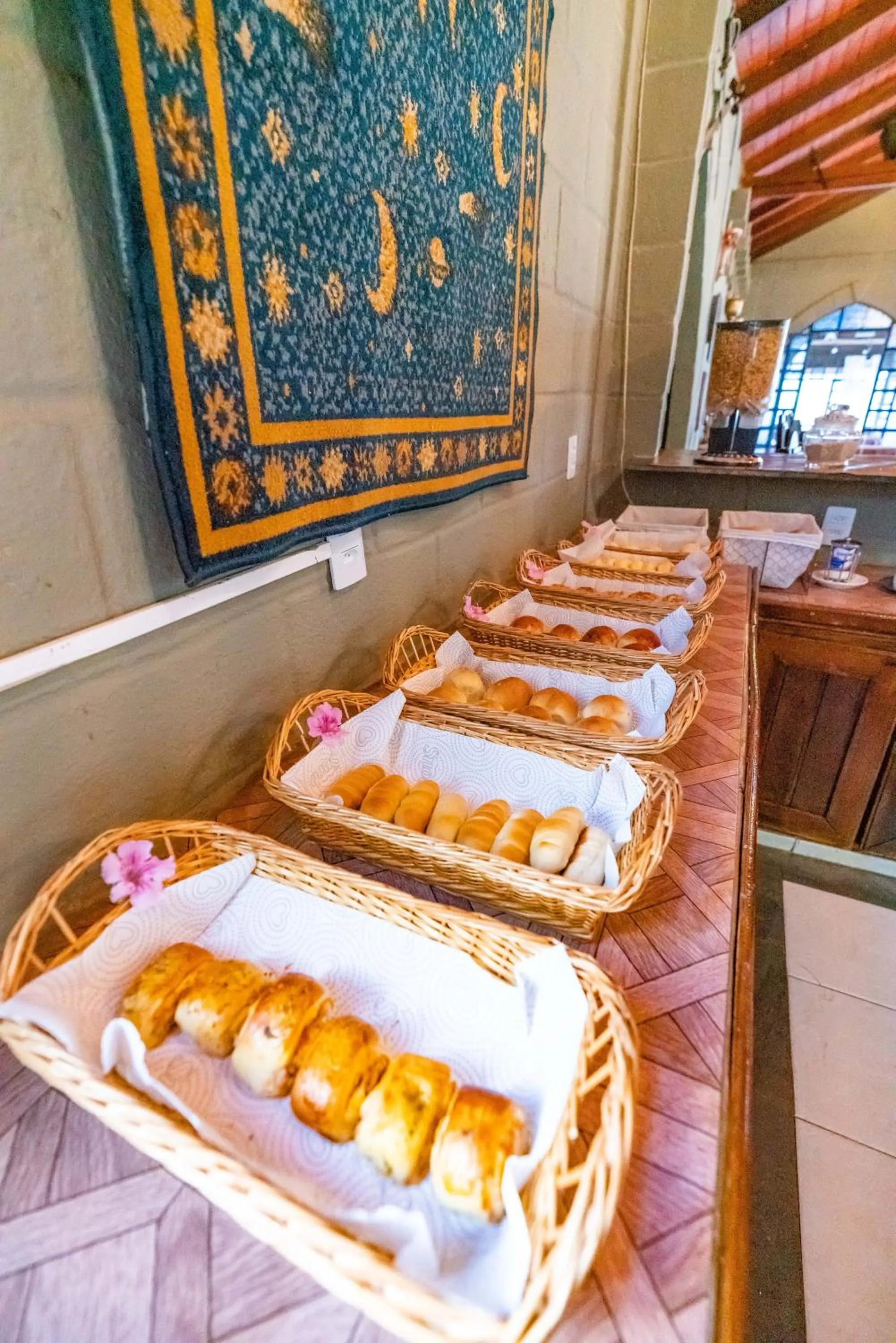 Continental breakfast in Pousada Camelot Inn