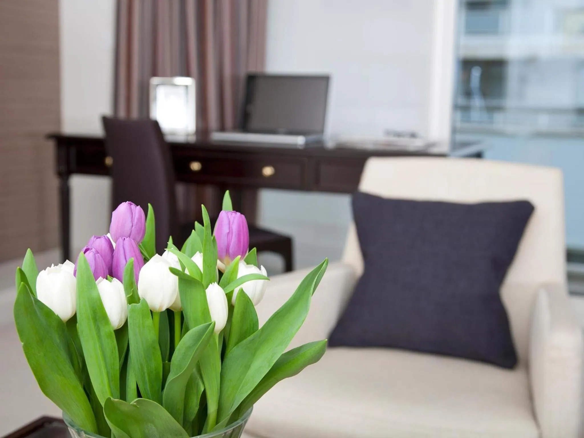 Living room in Arlington House Apartments