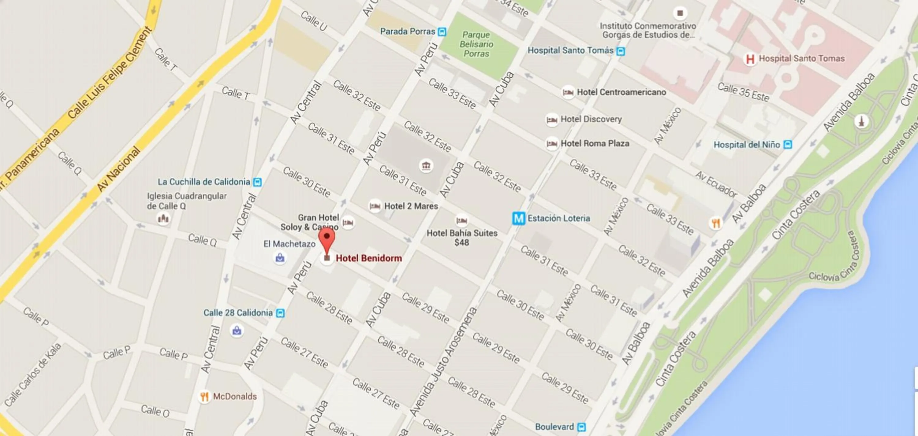 Area and facilities in Hotel Benidorm Panama