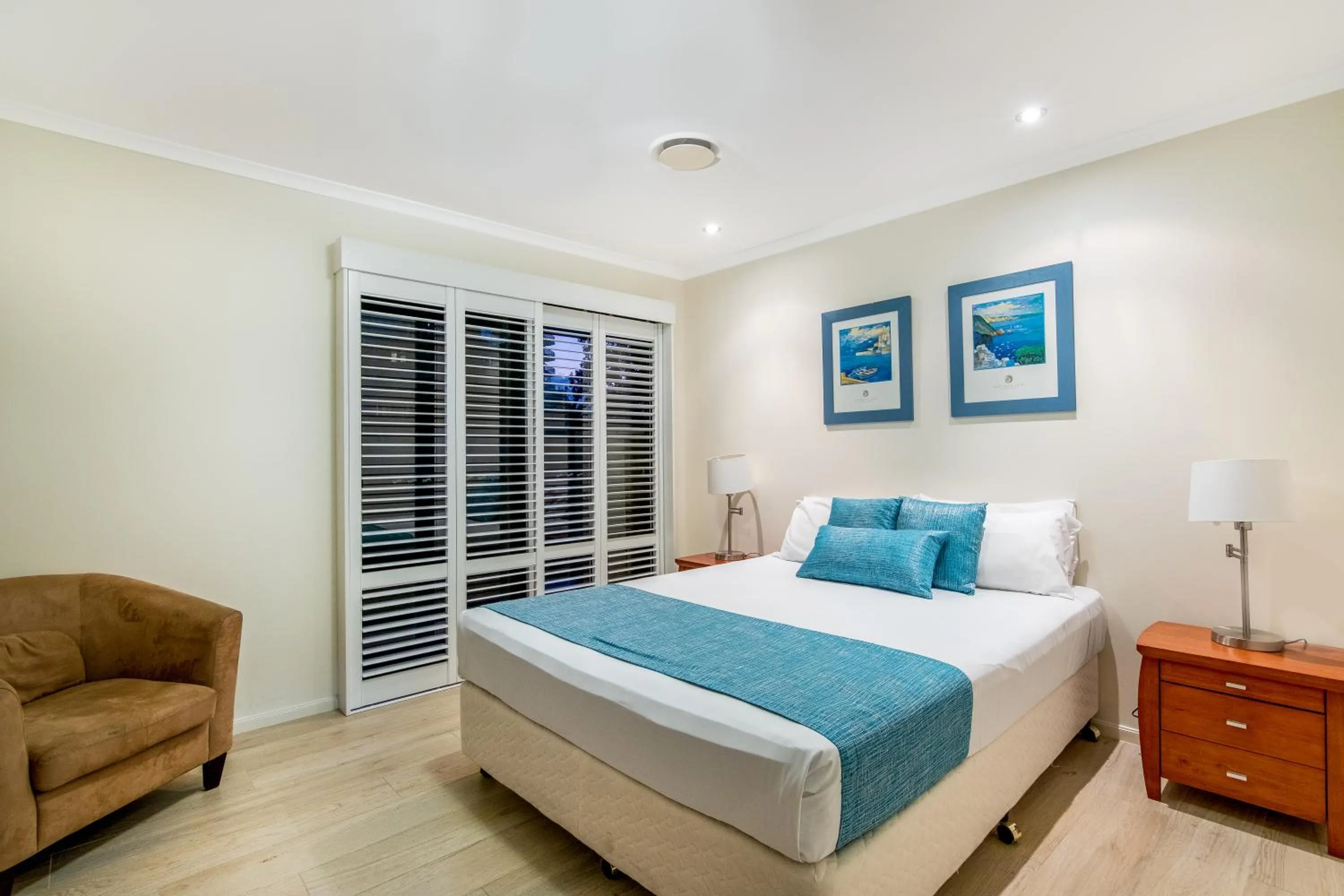 Bedroom, Bed in The Village Holiday Apartments at Burleigh Heads