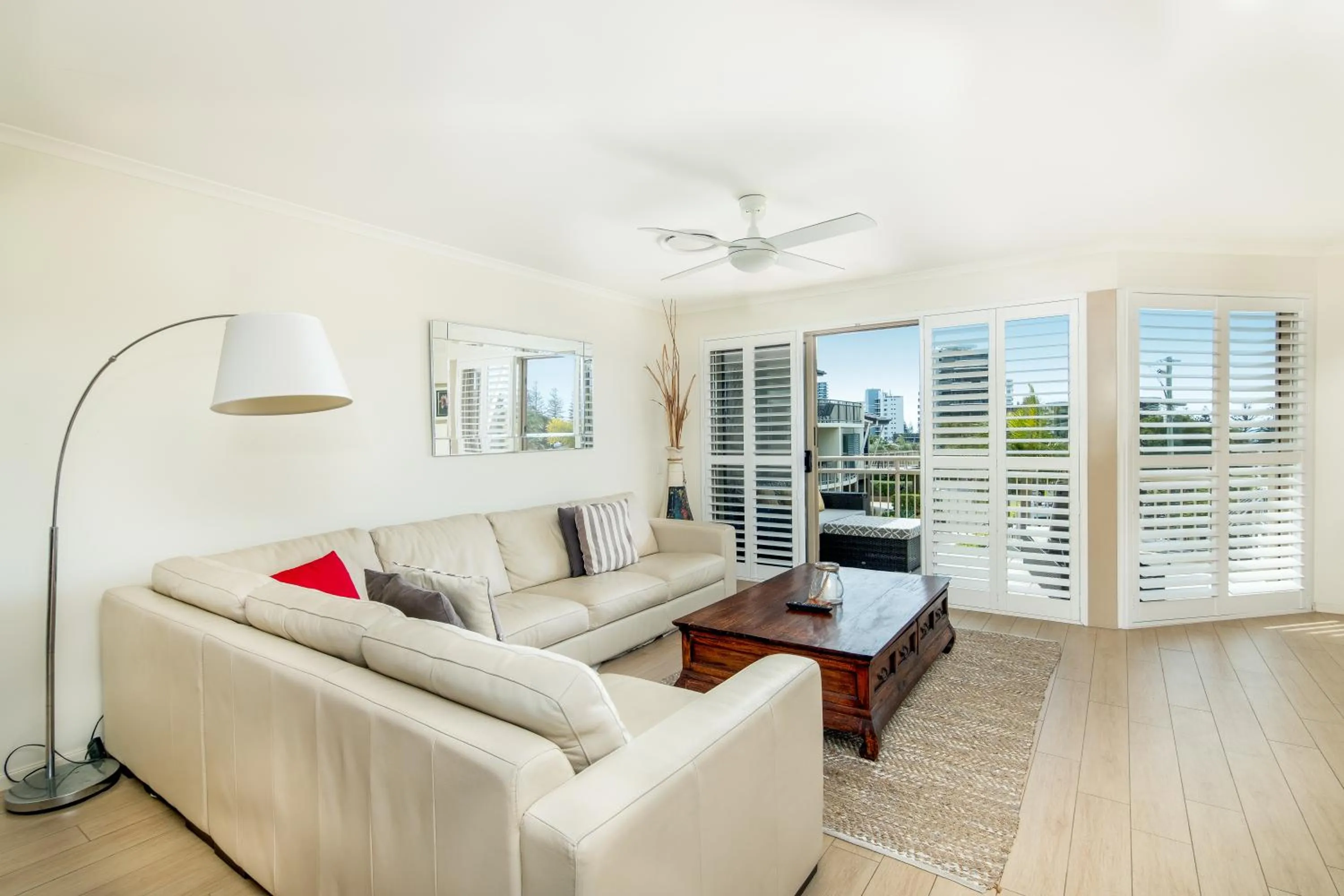 Living room in The Village Holiday Apartments at Burleigh Heads