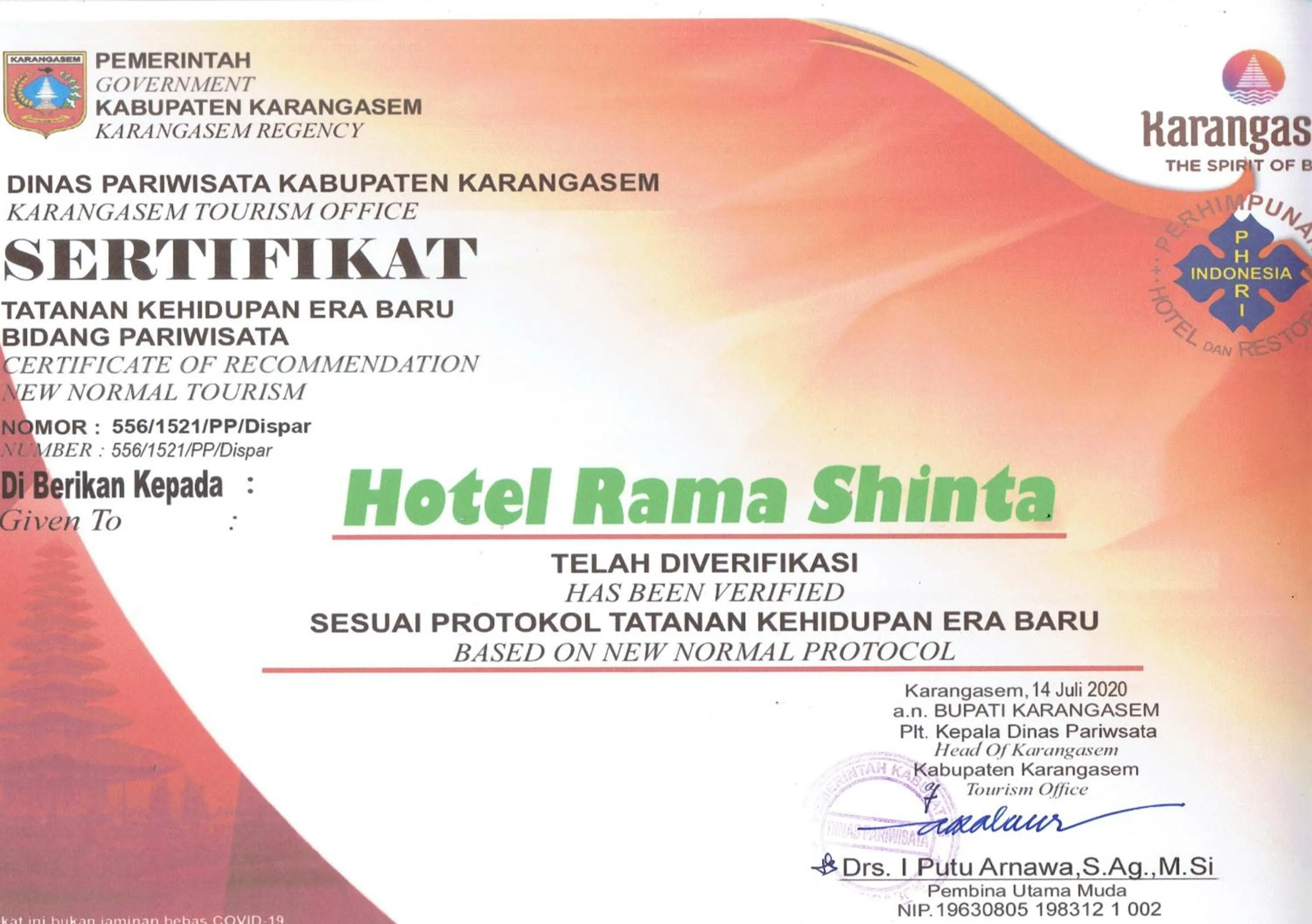 Property building in Rama Shinta Hotel Candidasa