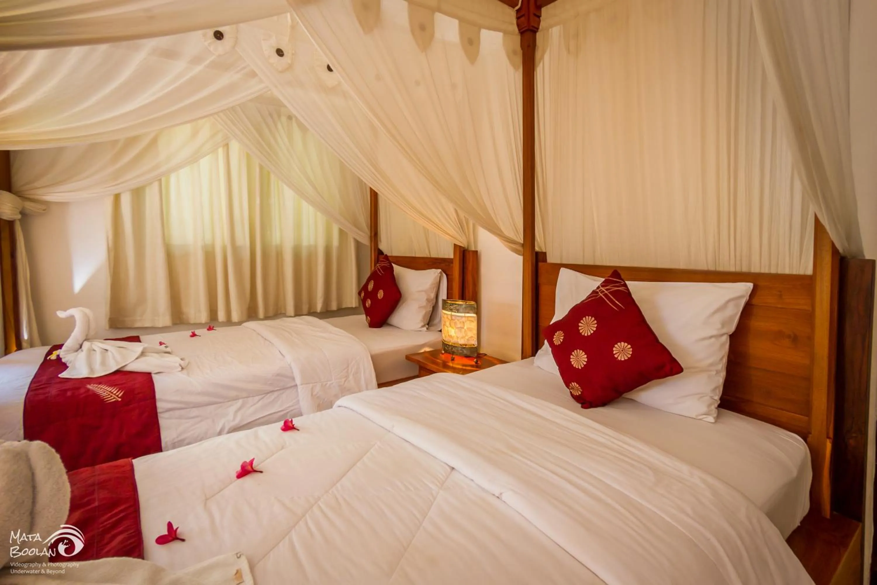 Bedroom, Bed in Rama Shinta Hotel Candidasa