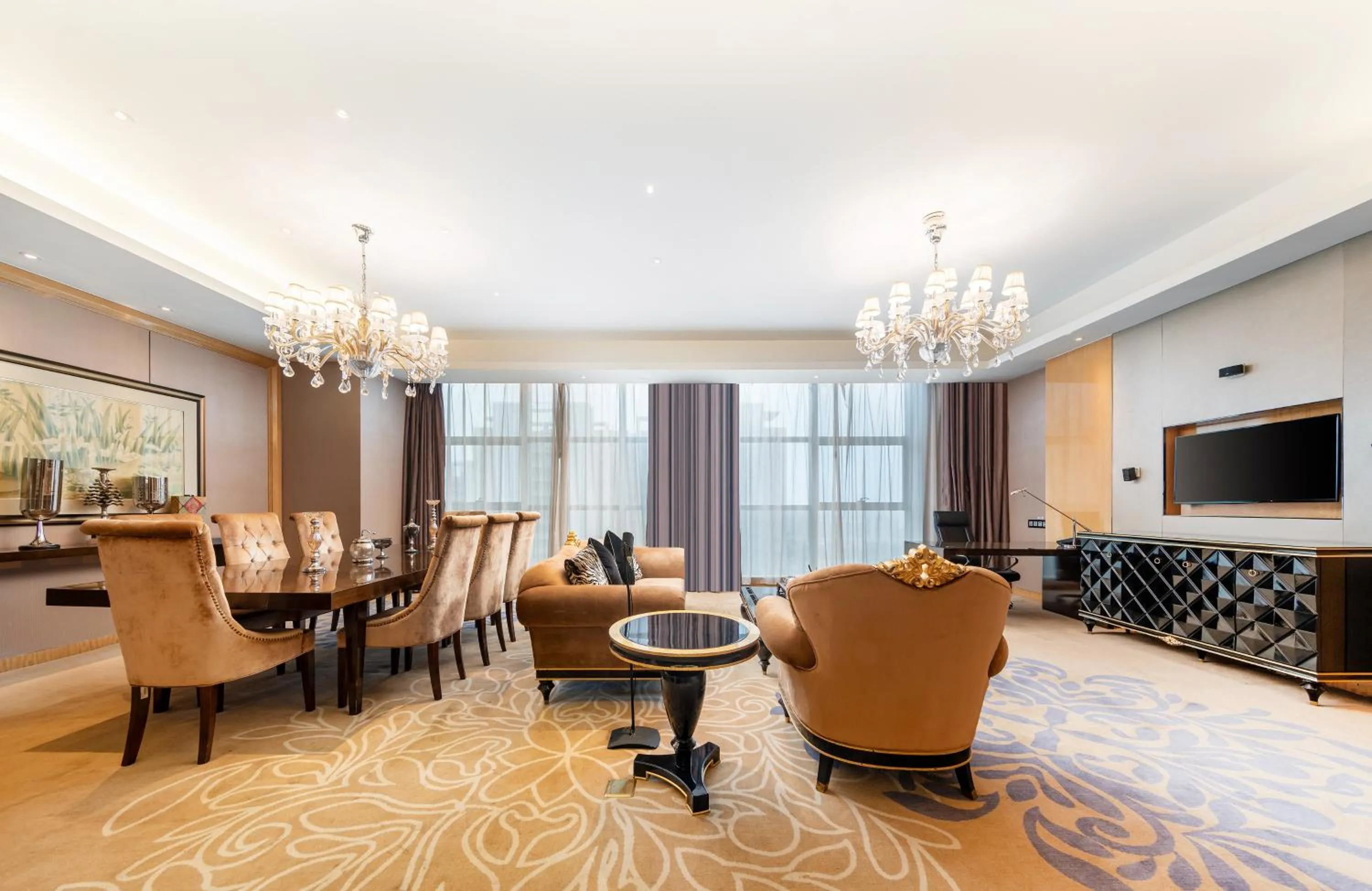 Living room in Wanda Realm Langfang