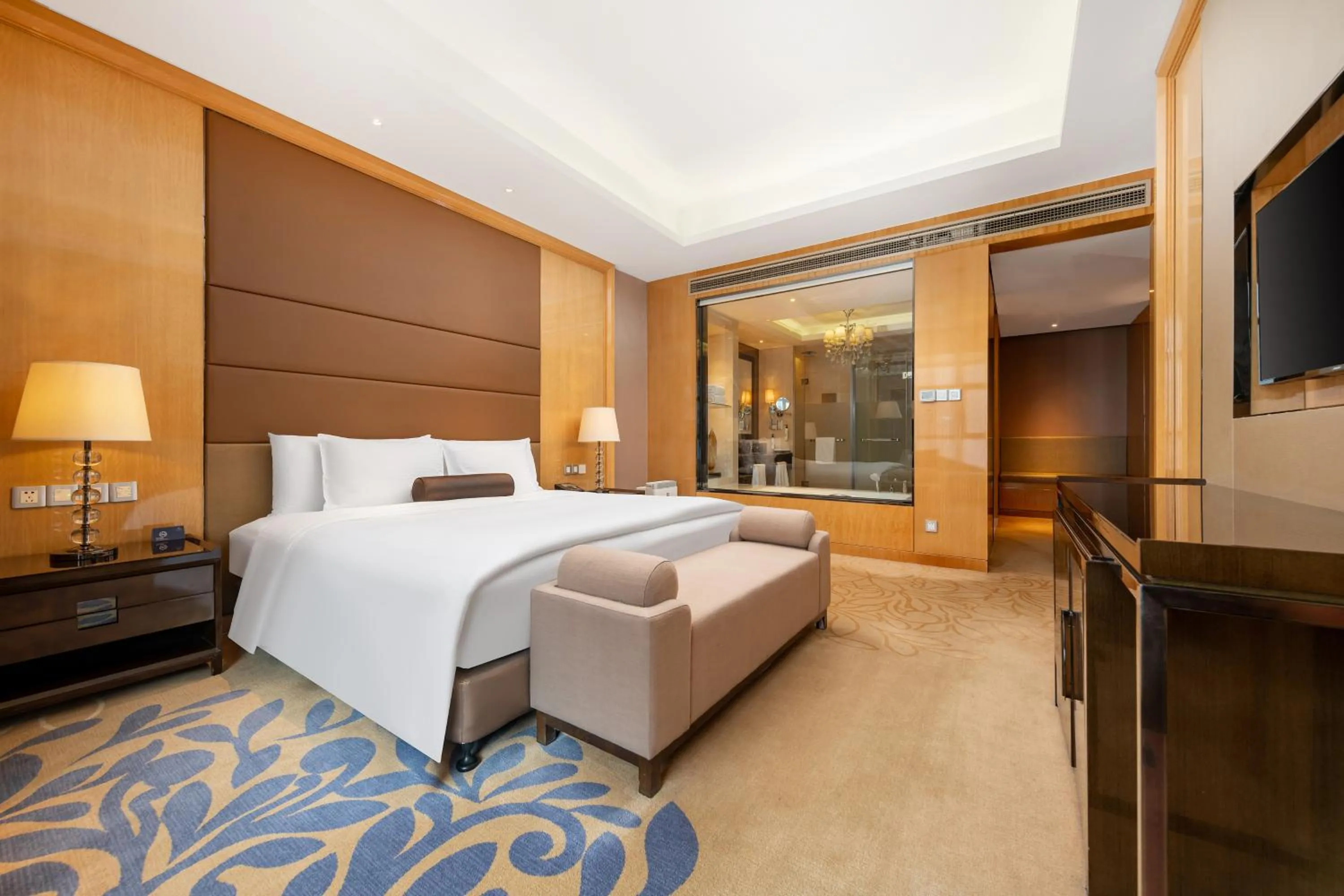 Photo of the whole room, Bed in Wanda Realm Langfang