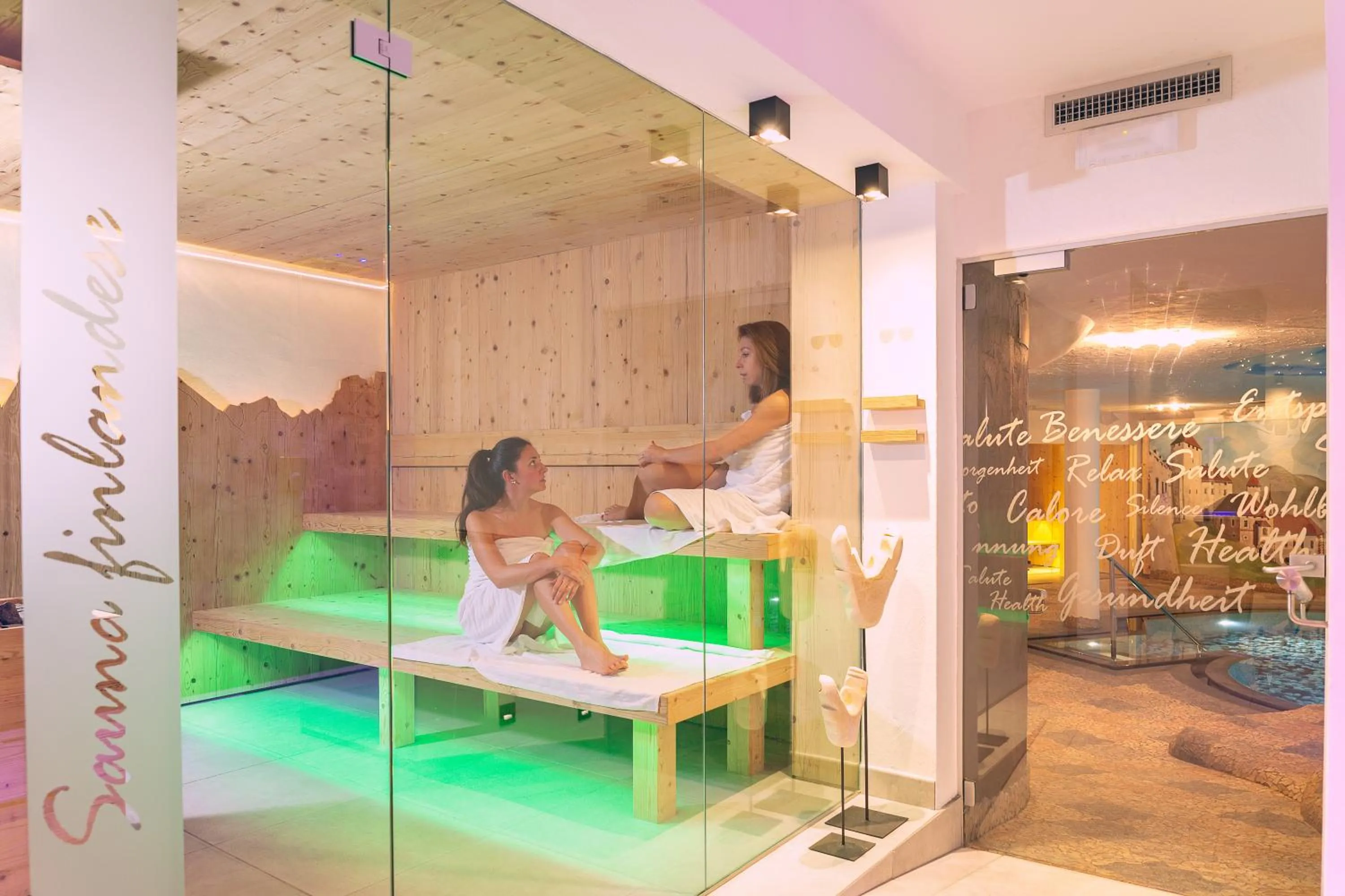 Sauna in Hotel Madonnina Resort And Wellness