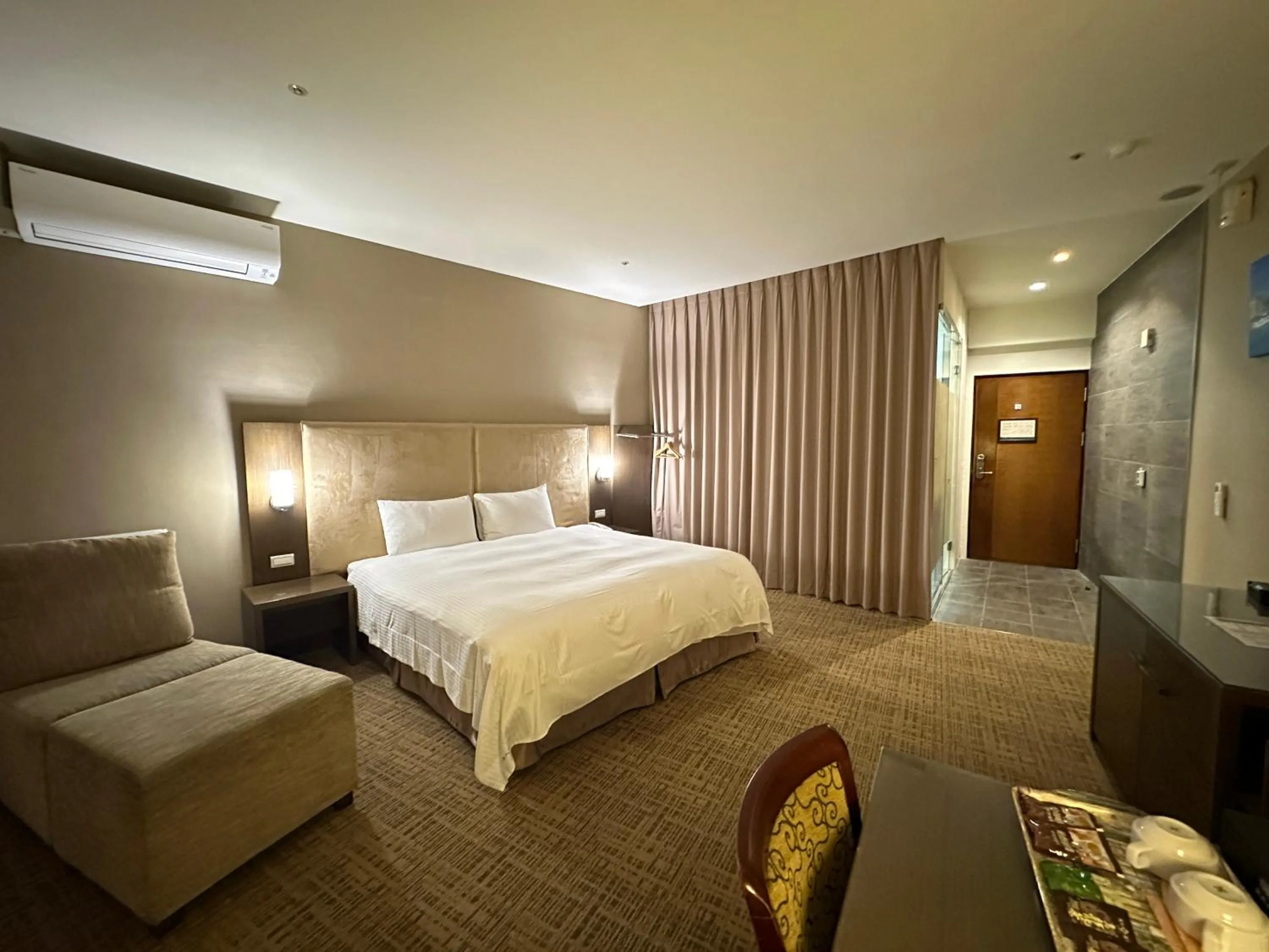 Bed in Kavalan Hotel