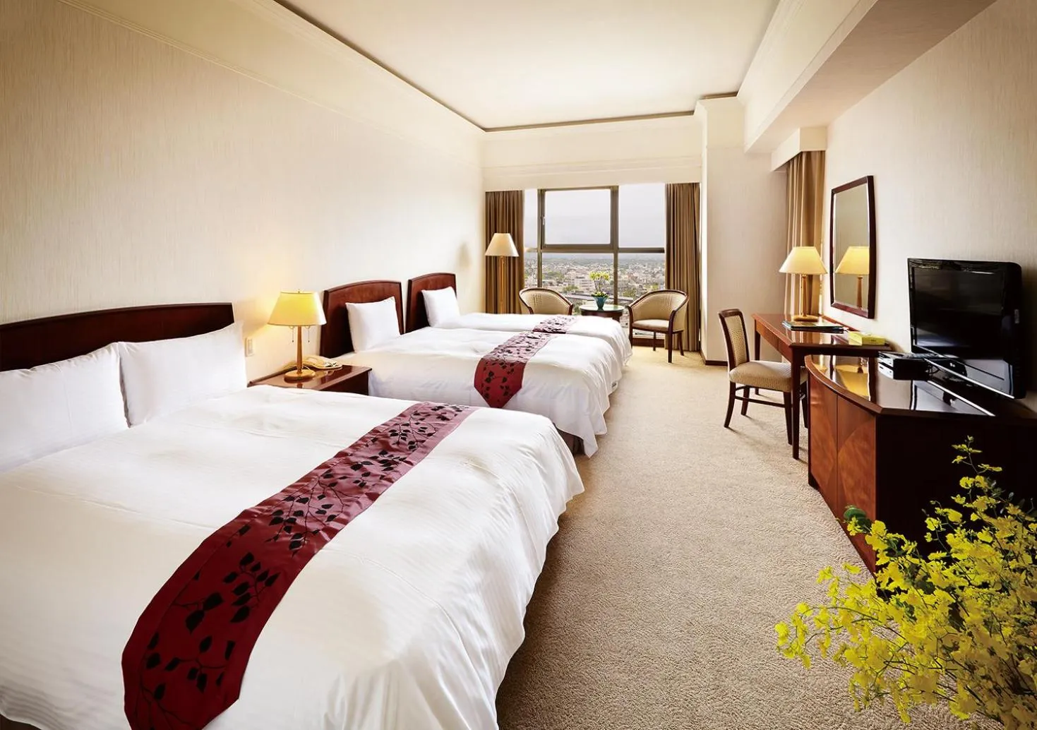 Bed in Kavalan Hotel