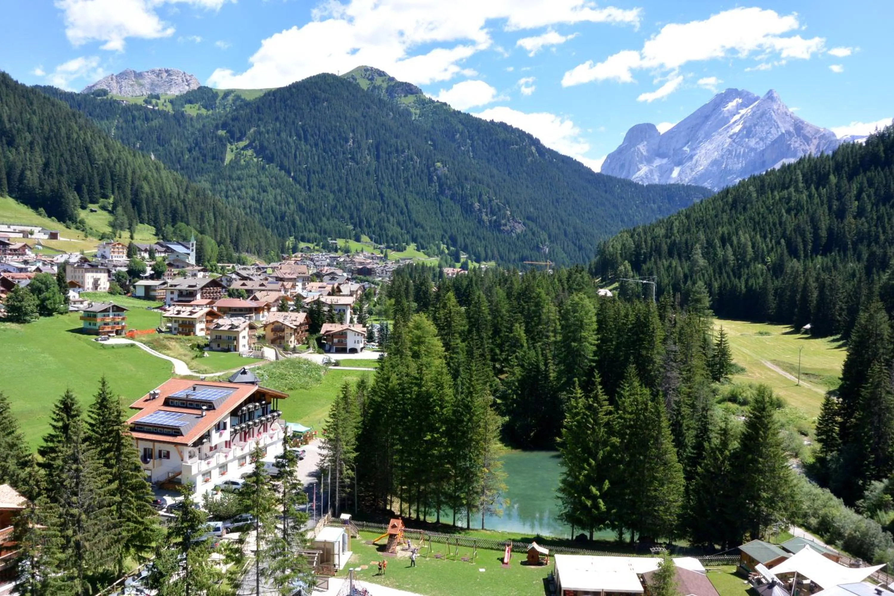 Bird's eye view in Chalet Pineta relax location