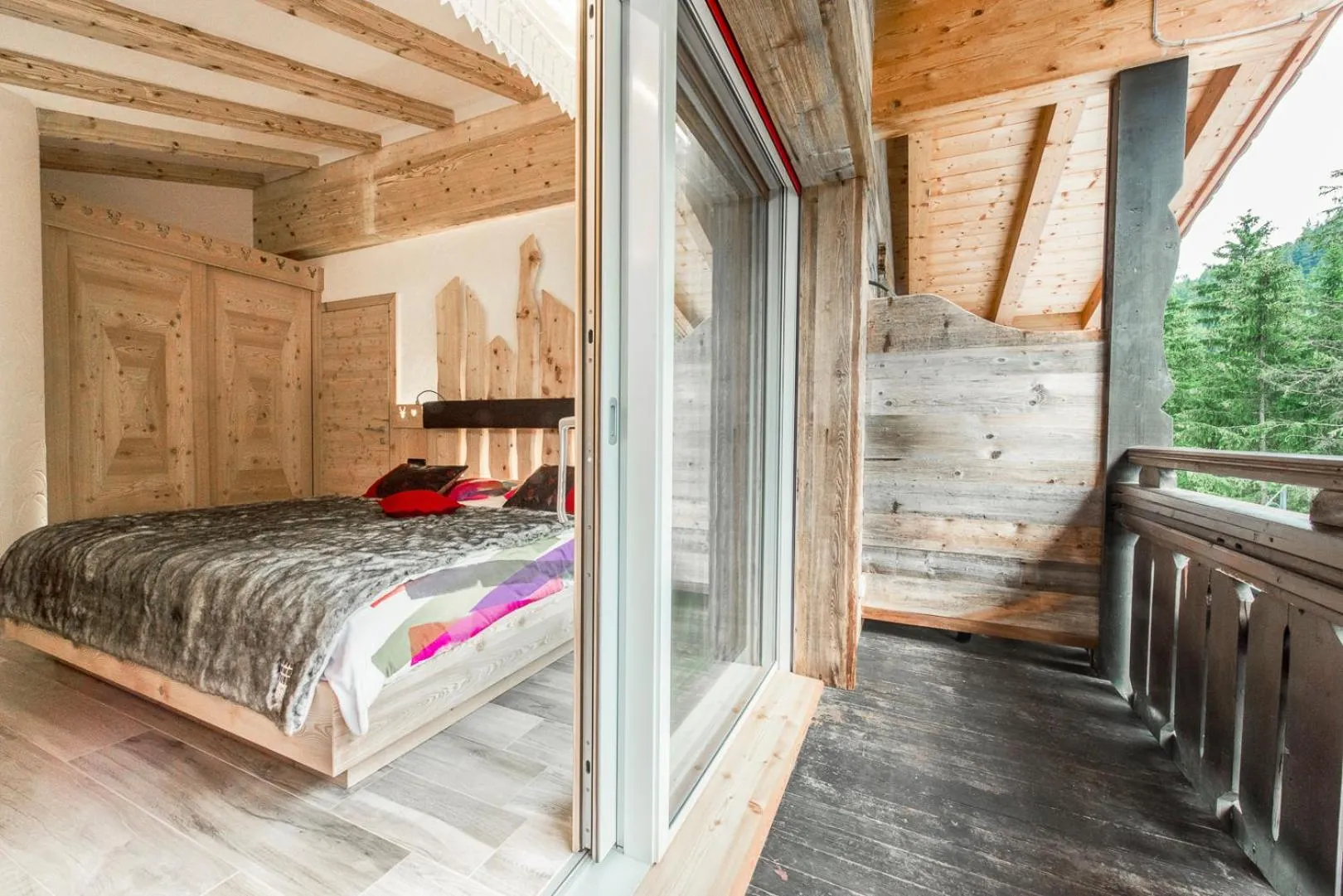 Bed in Chalet Pineta relax location