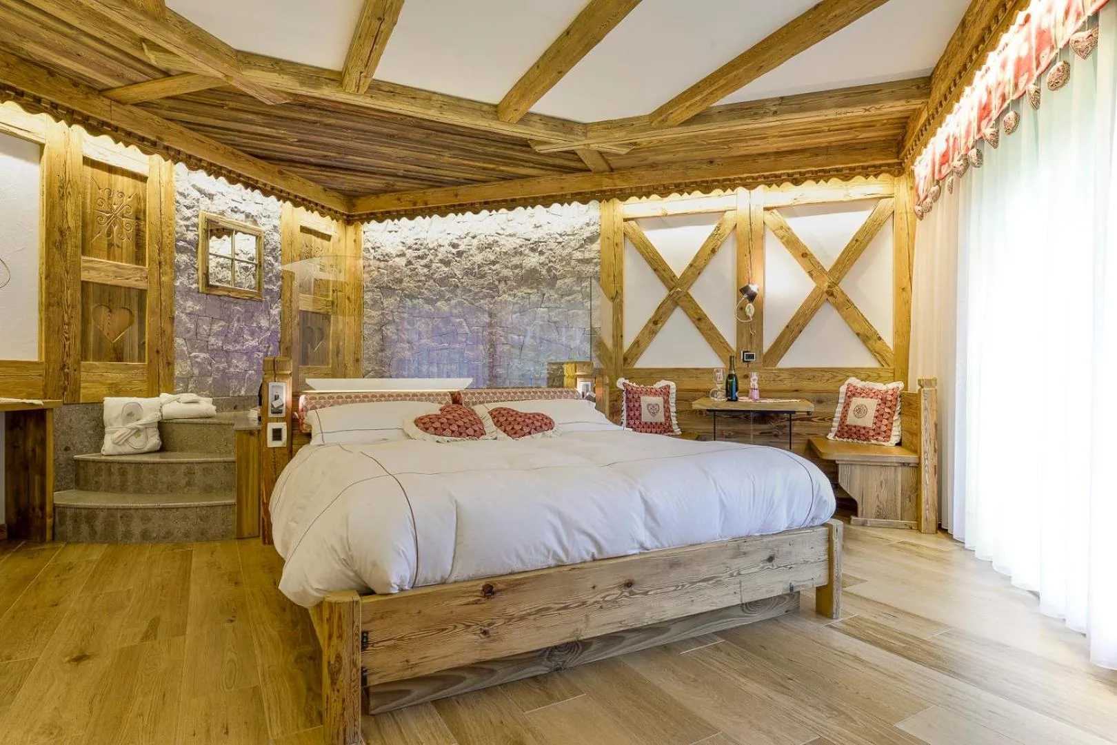 Photo of the whole room, Bed in Chalet Pineta relax location