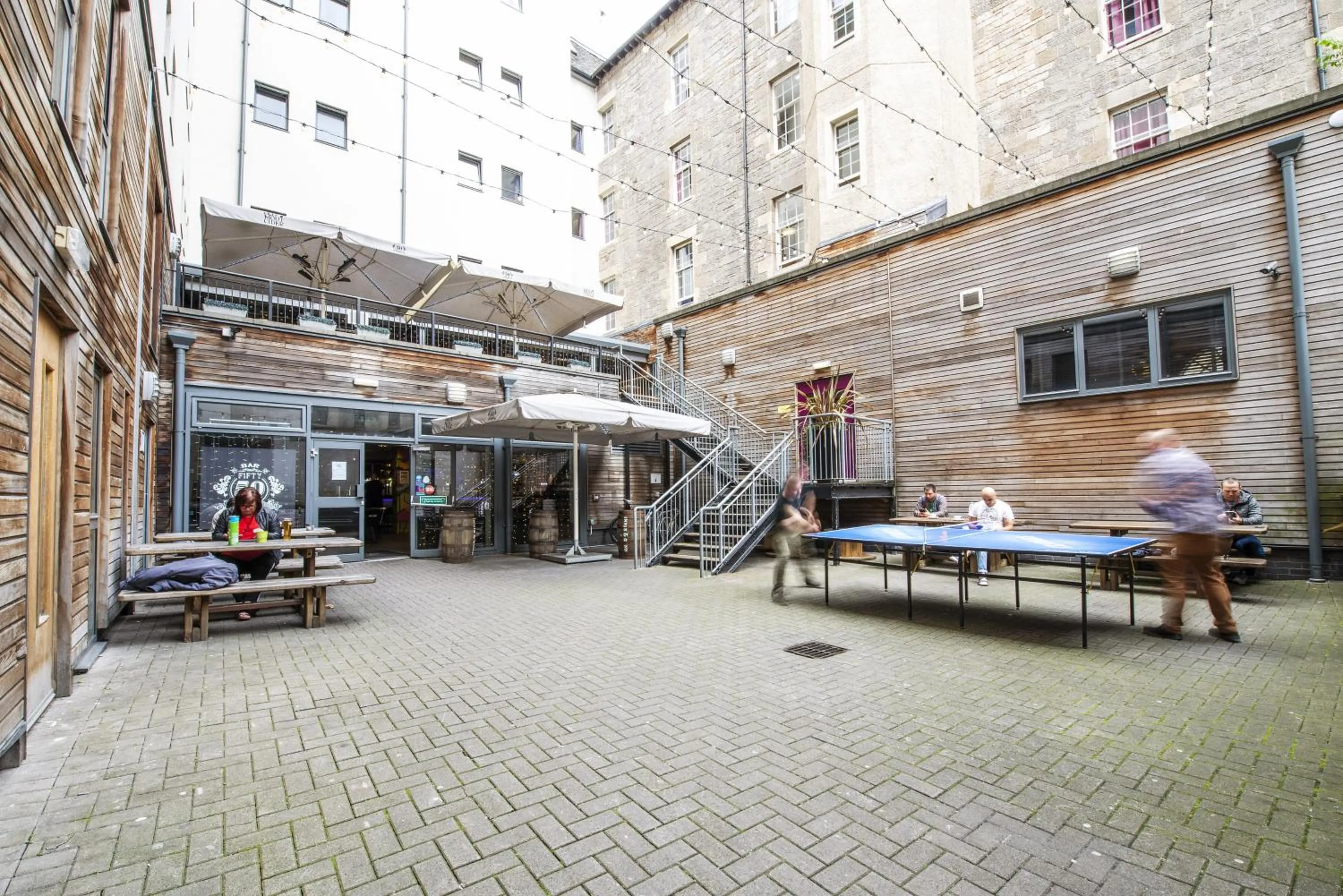Patio in Smart City Hostels by Safestay, Edinburgh