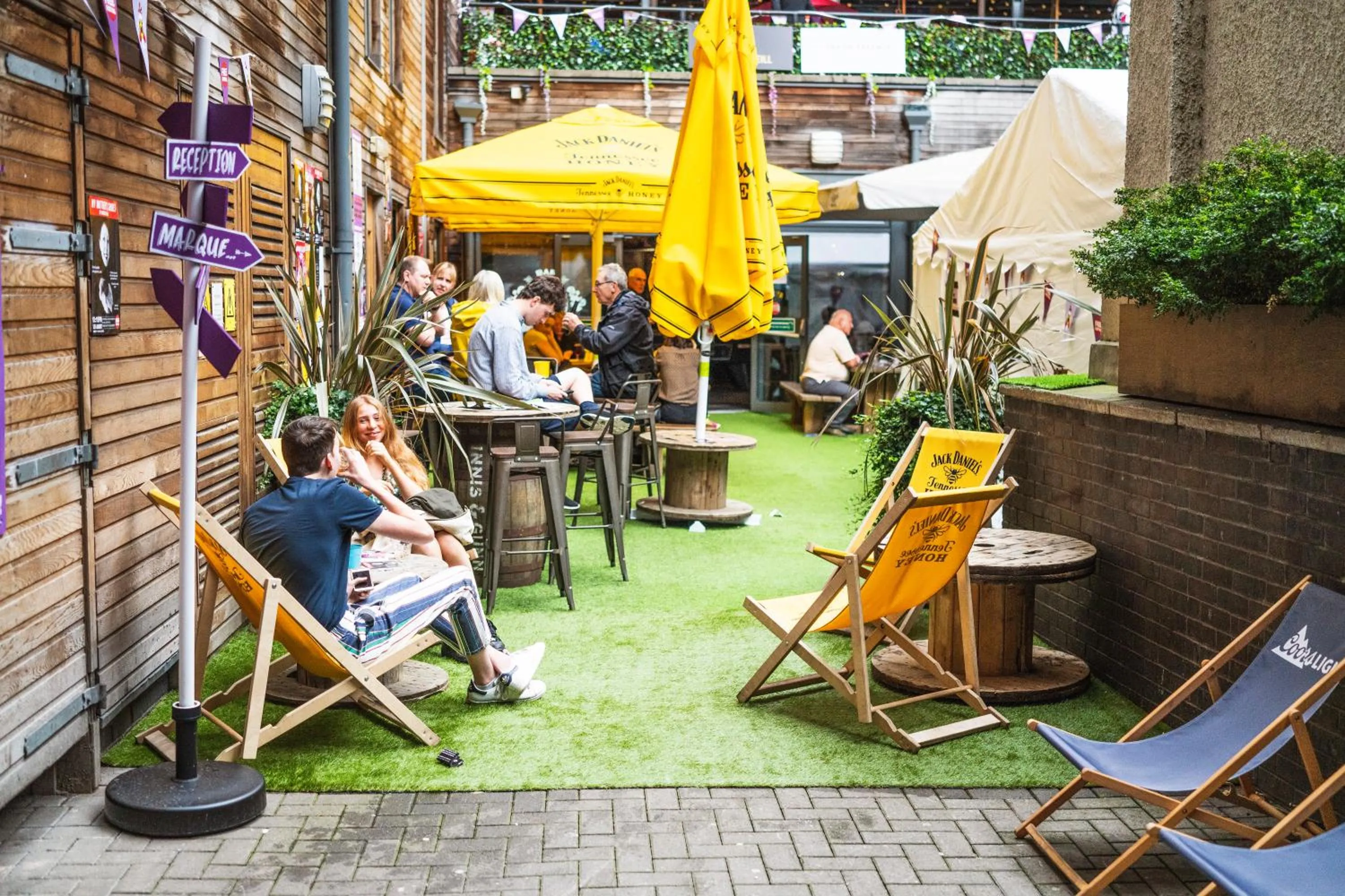 Patio in Smart City Hostels by Safestay, Edinburgh