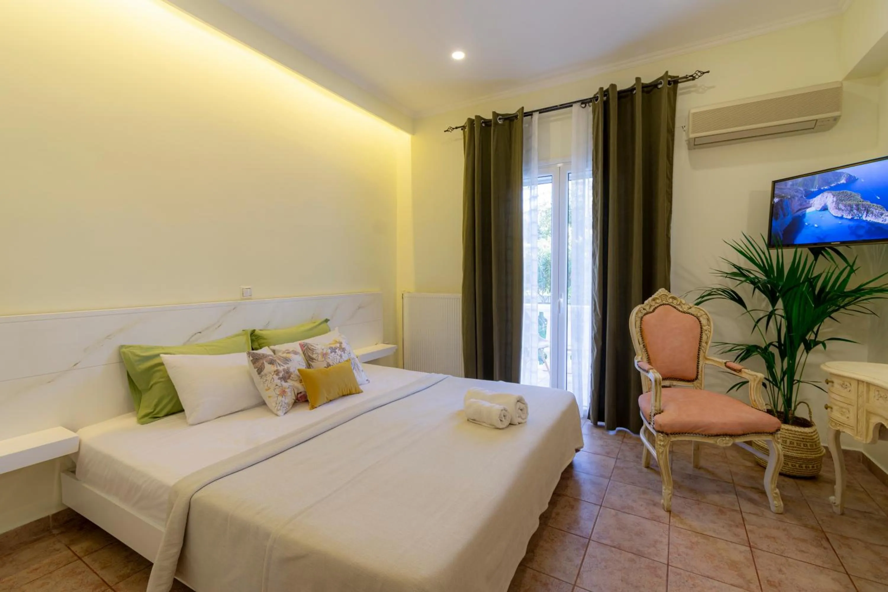 Bed in Villas Margaris
