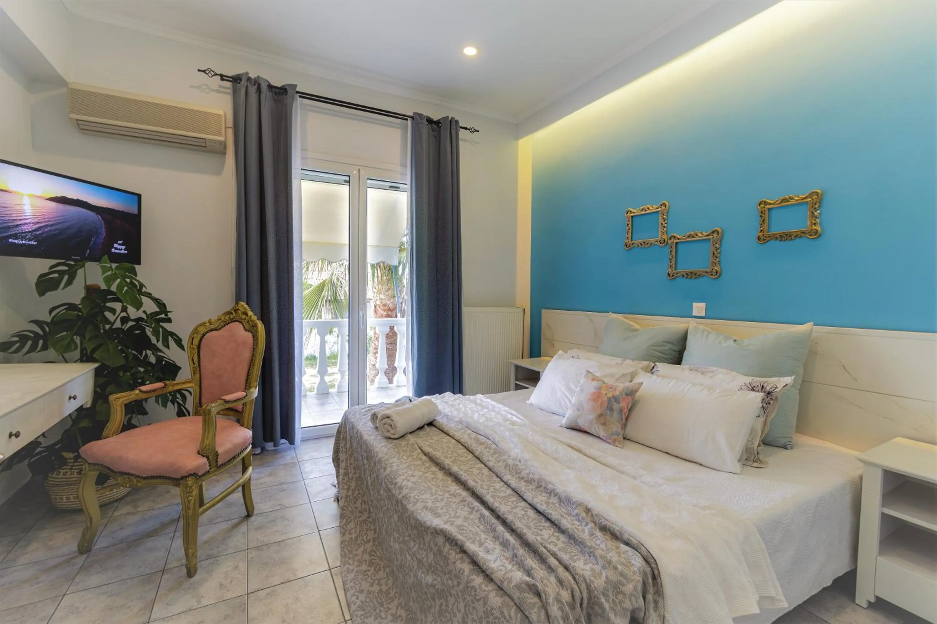 Bedroom, Bed in Villas Margaris