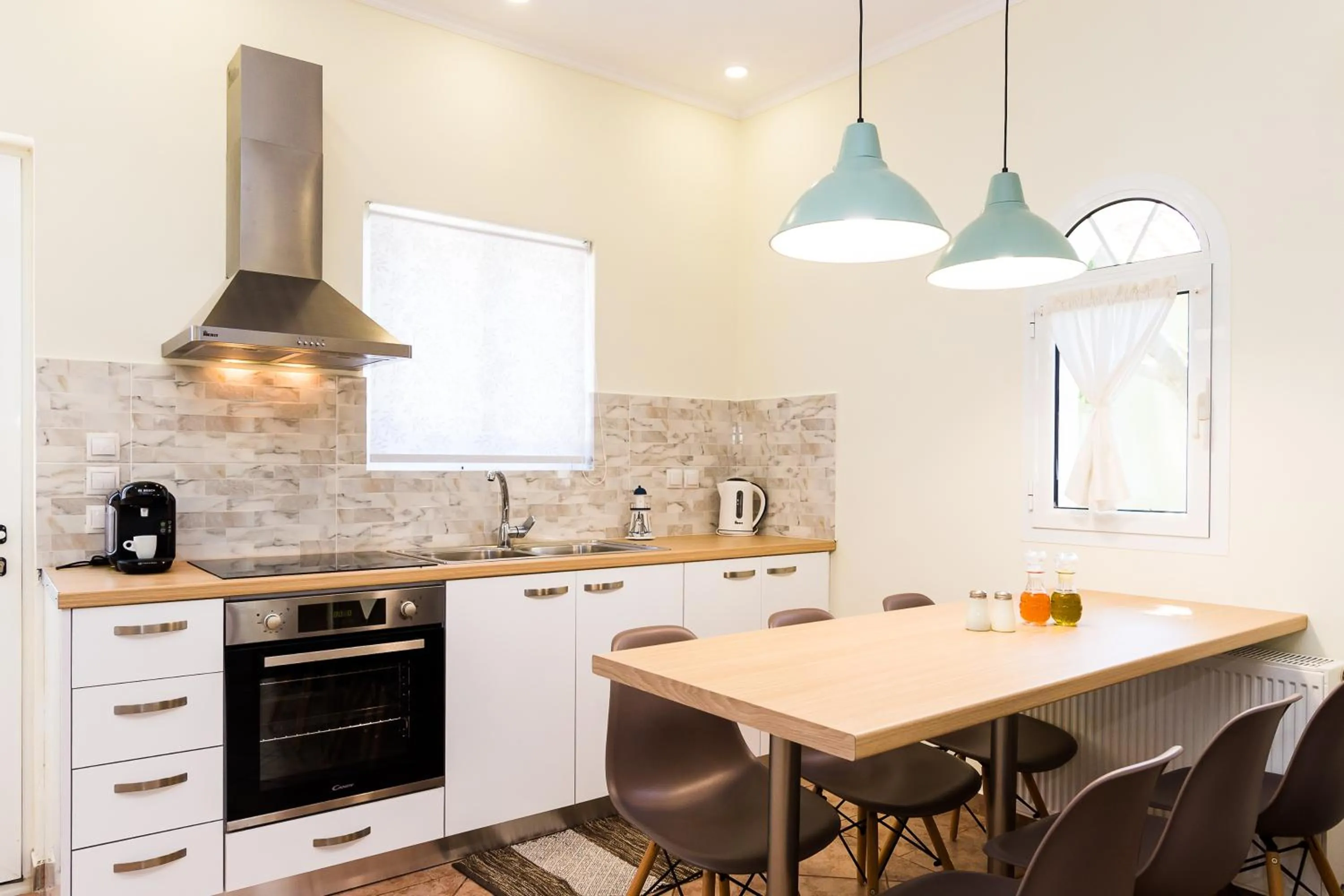 Kitchen or kitchenette in Villas Margaris