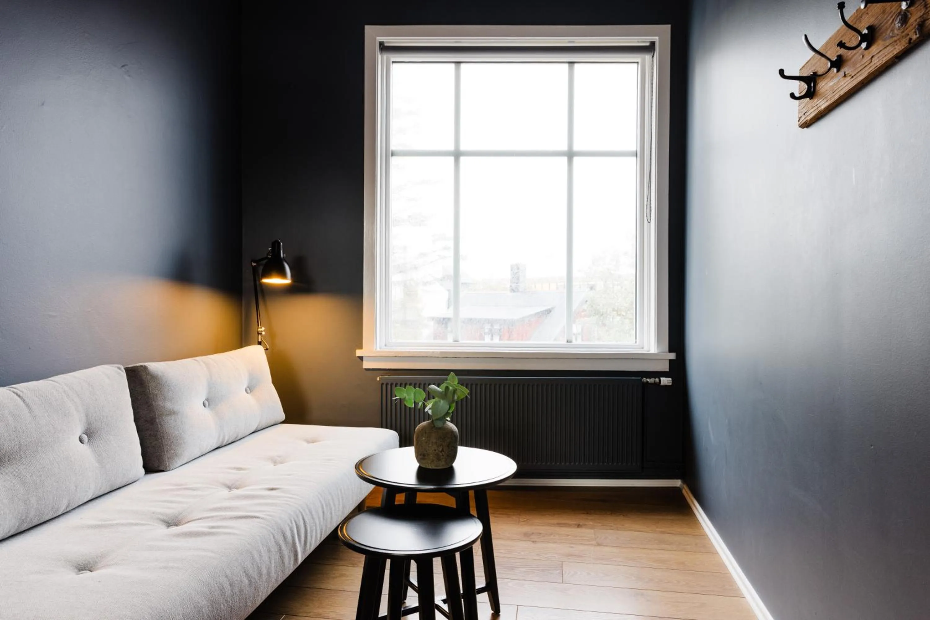 Seating area in Rey Apartments