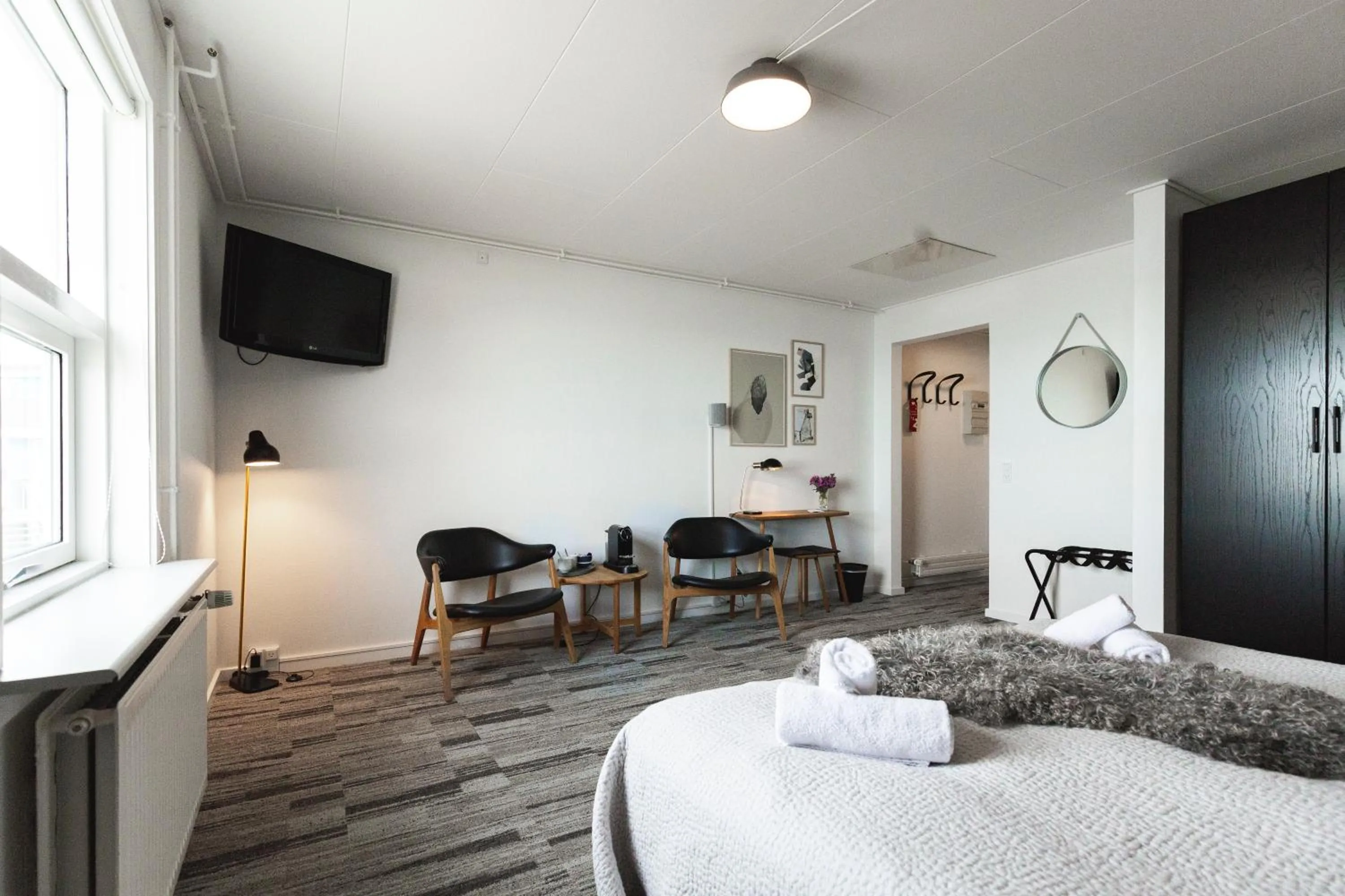 Coffee/tea facilities, Bed in Hotel Icefiord