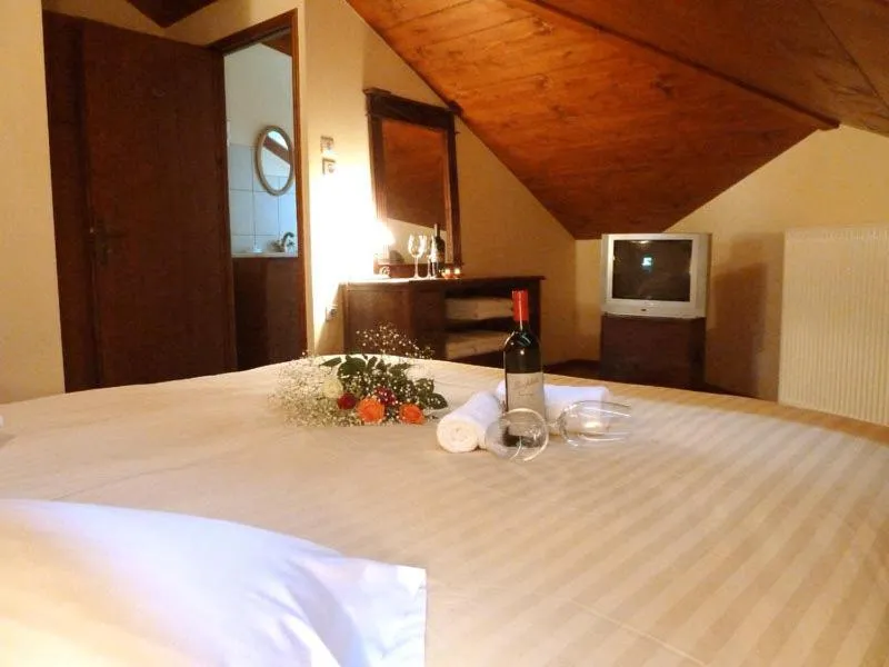 Bed in Mysaion Hotel