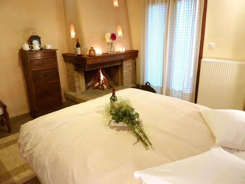 Bed in Mysaion Hotel