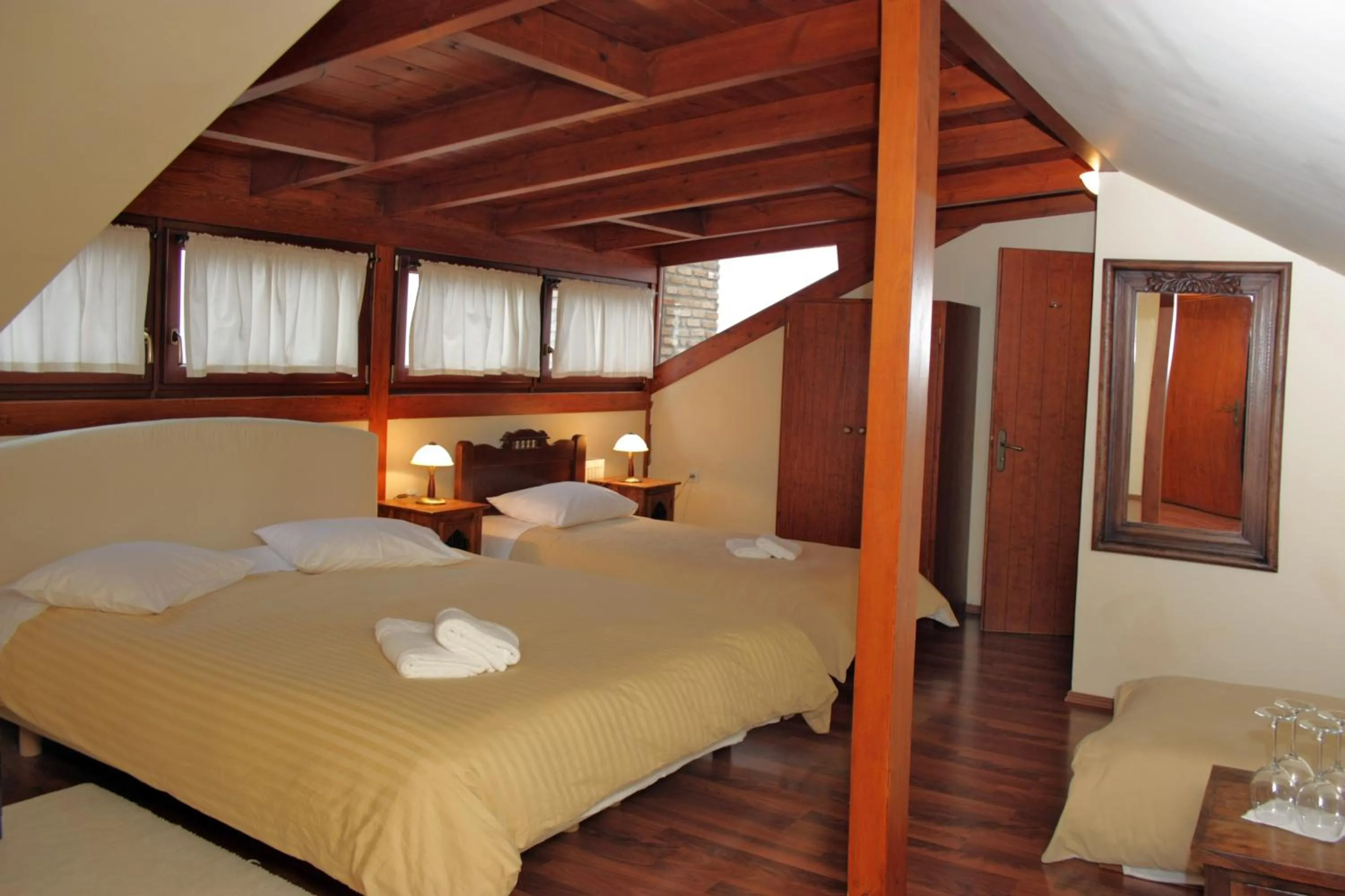 Bed in Mysaion Hotel