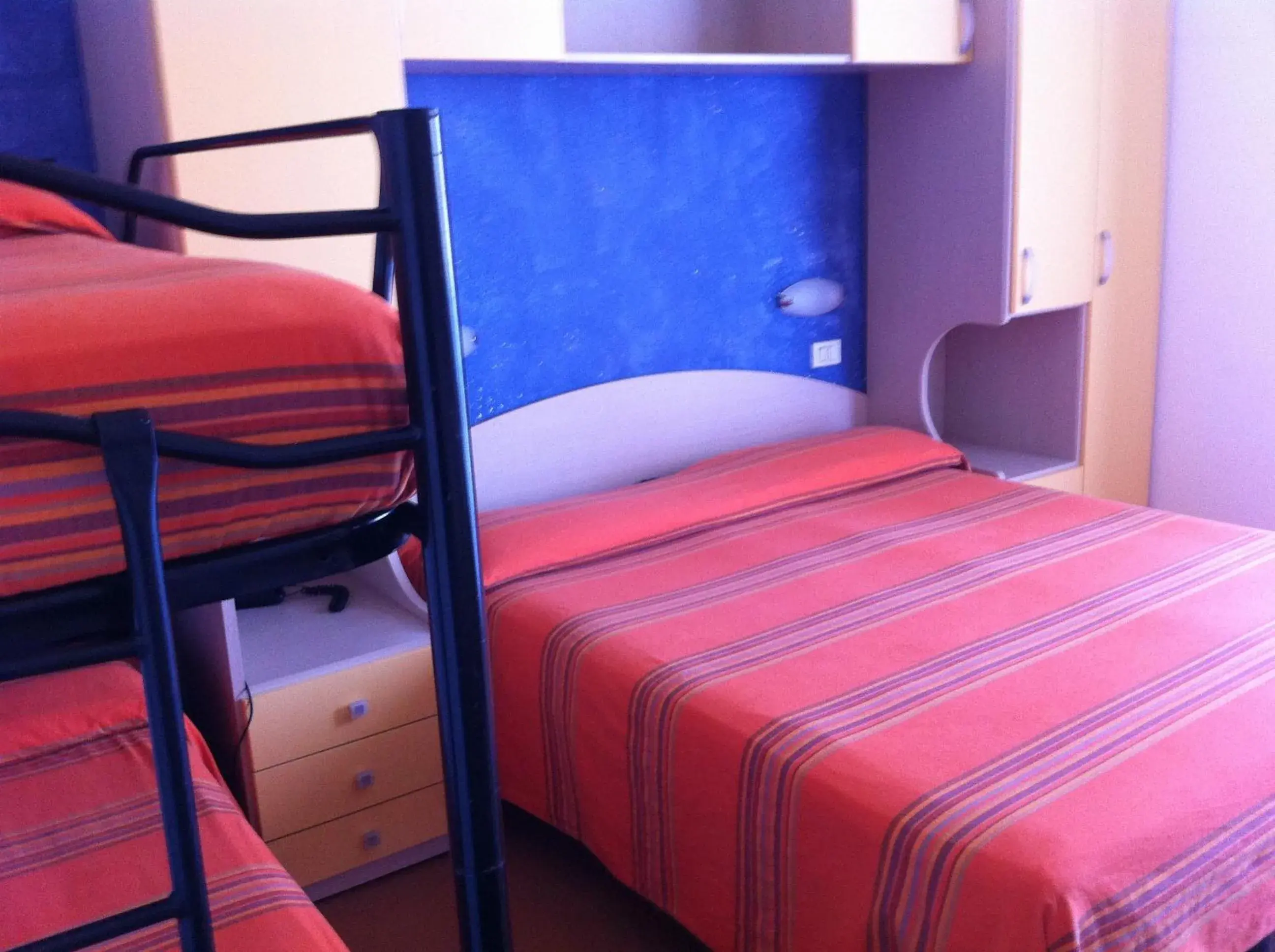 Bed in Hotel Viking