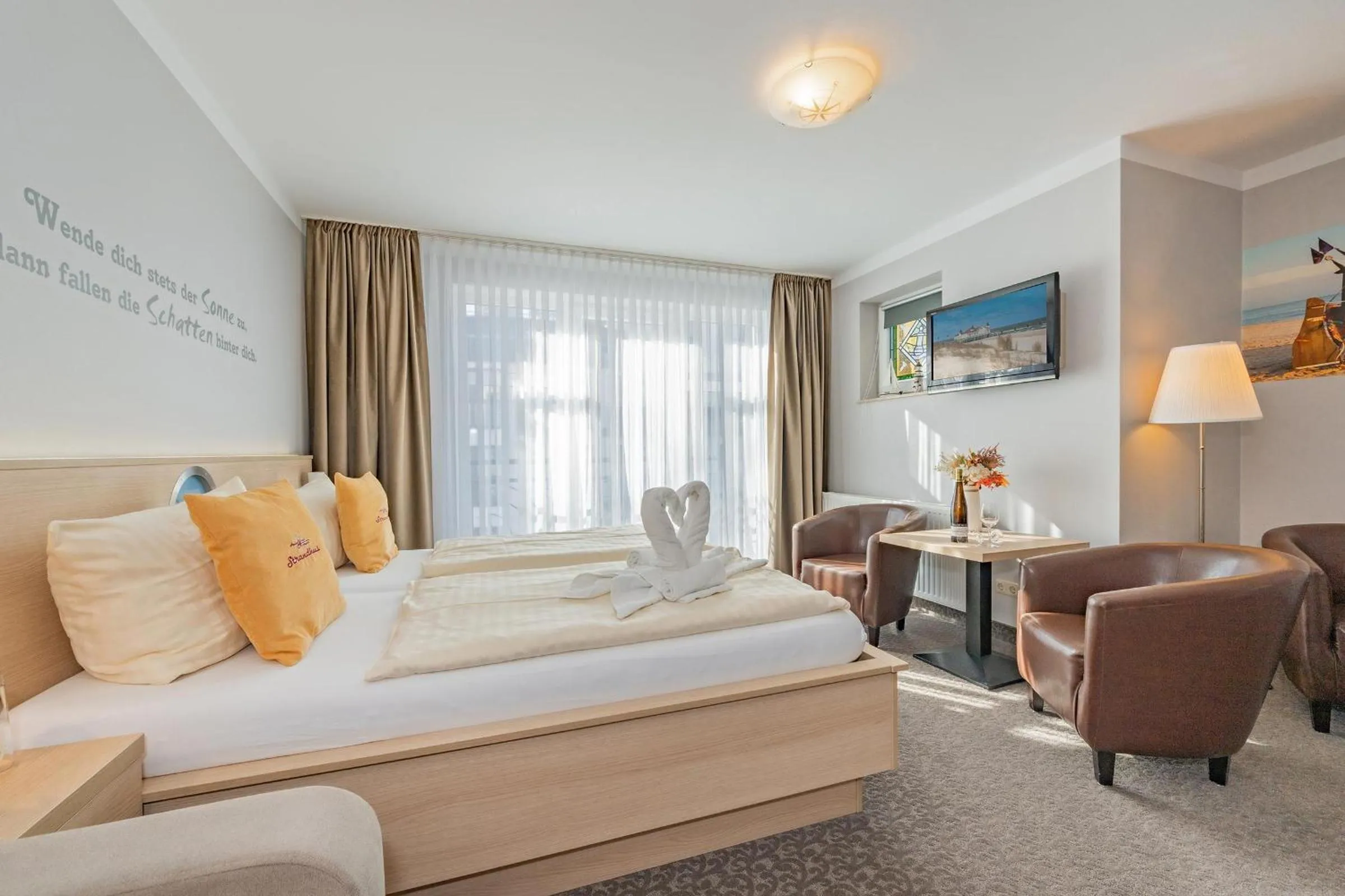 Bed in Aparthotel Strandhus