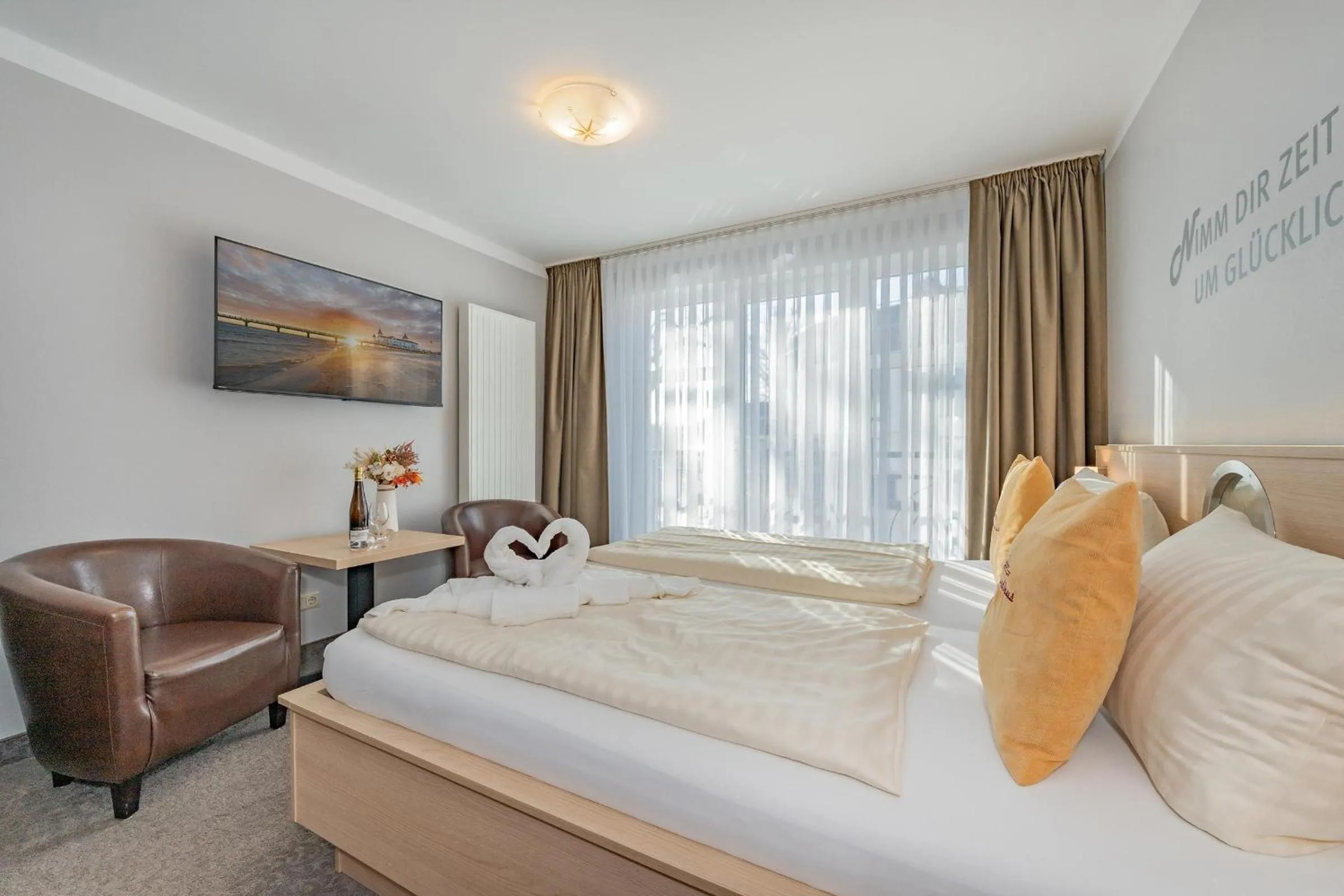 Bed in Aparthotel Strandhus