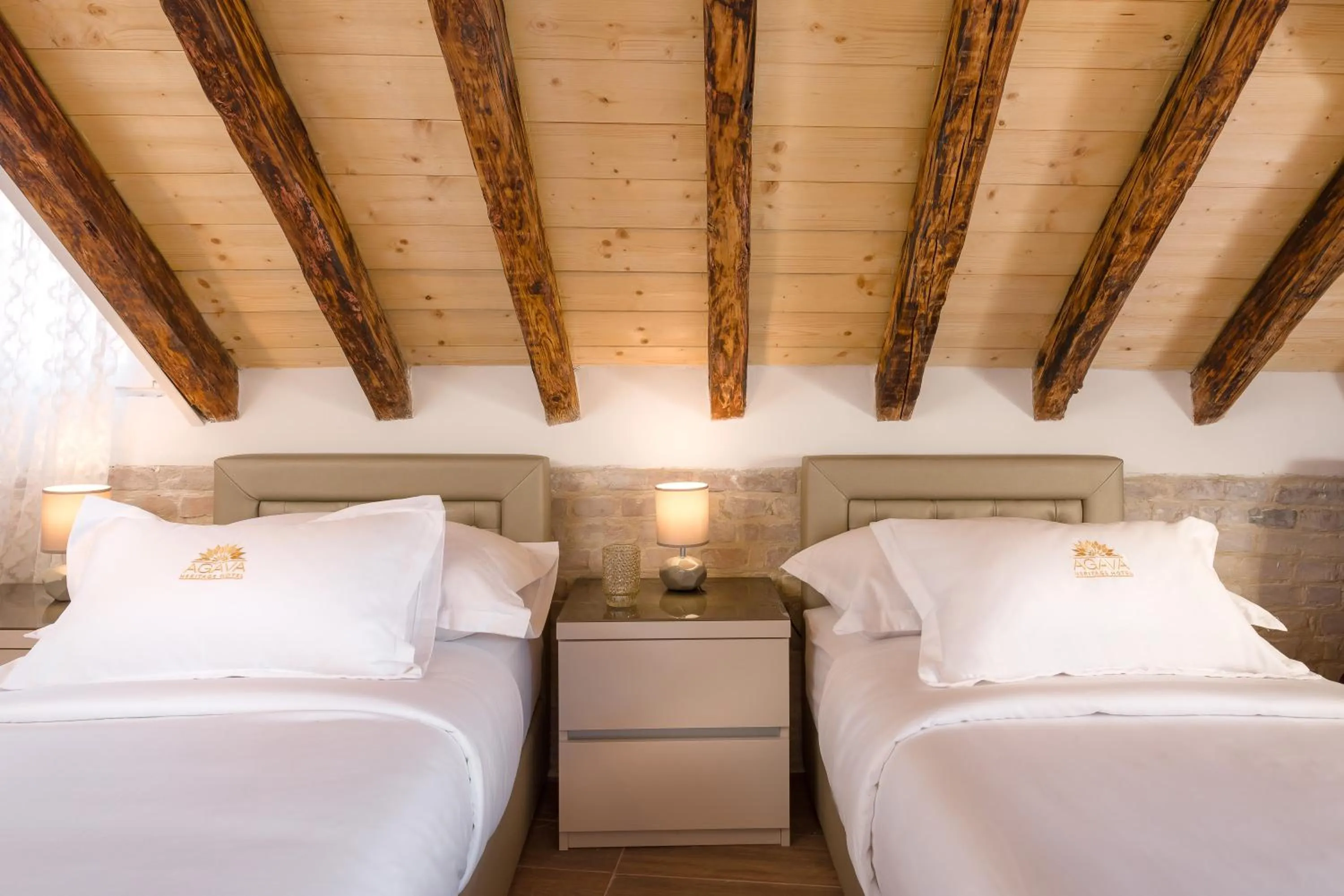 Bed in Agava Lux Rooms&Pool