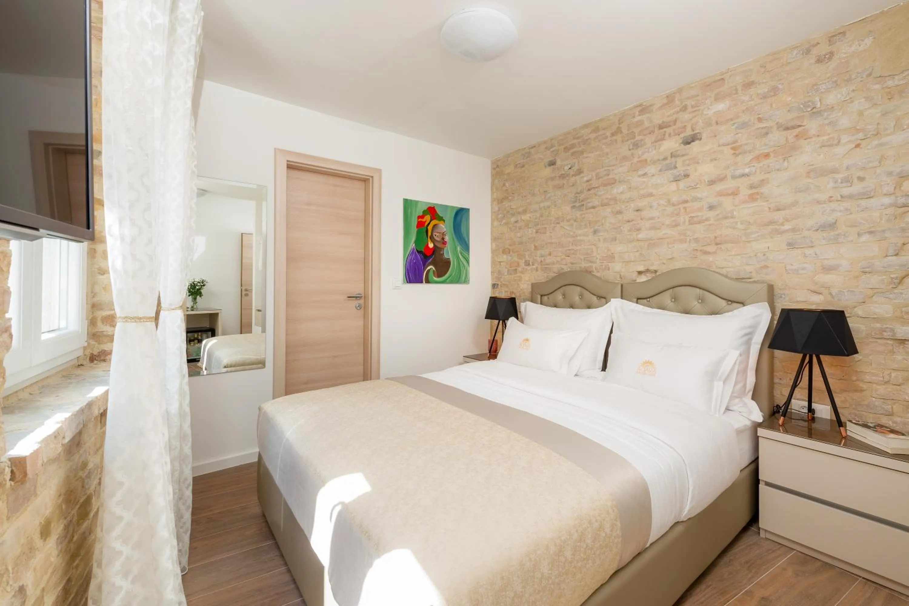 Bed in Agava Lux Rooms&Pool