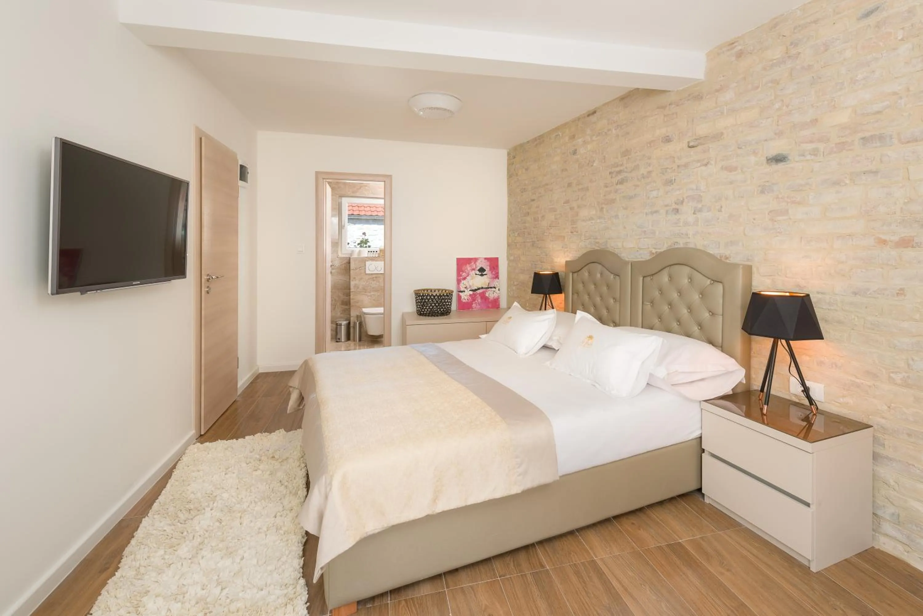 Bed in Agava Lux Rooms&Pool