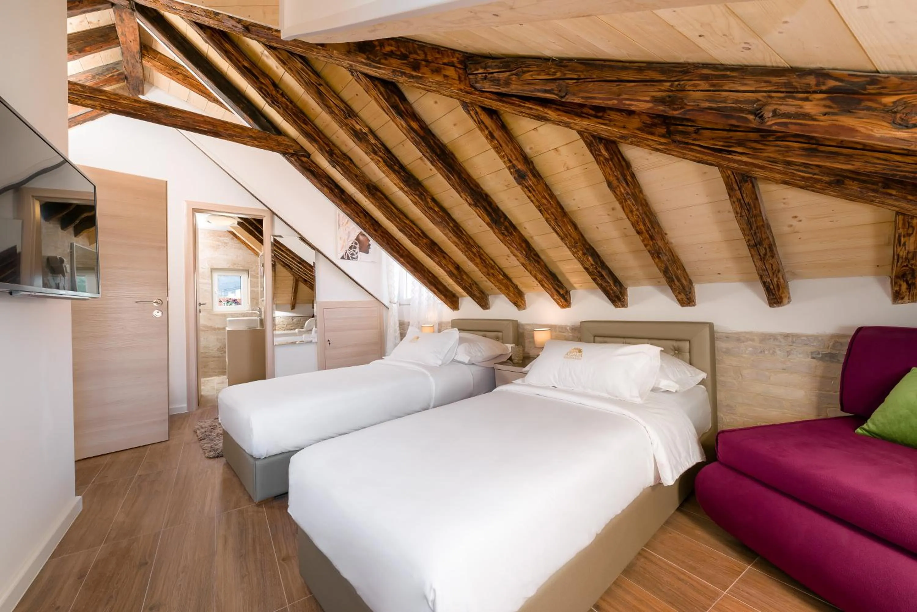 Bed in Agava Lux Rooms&Pool